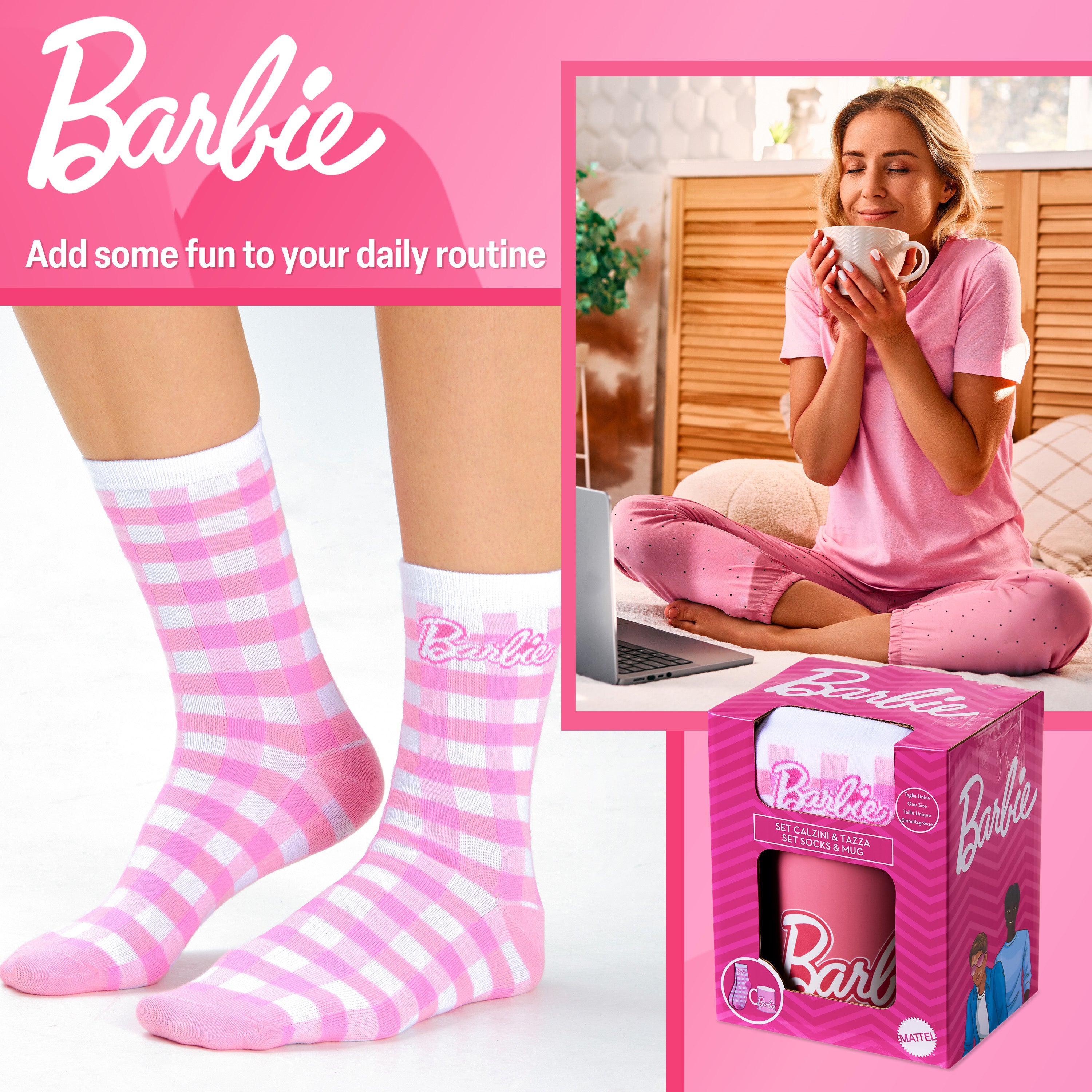 barbie-mug-c-ramique-312ml-chaussettes-coffret-femme image 3