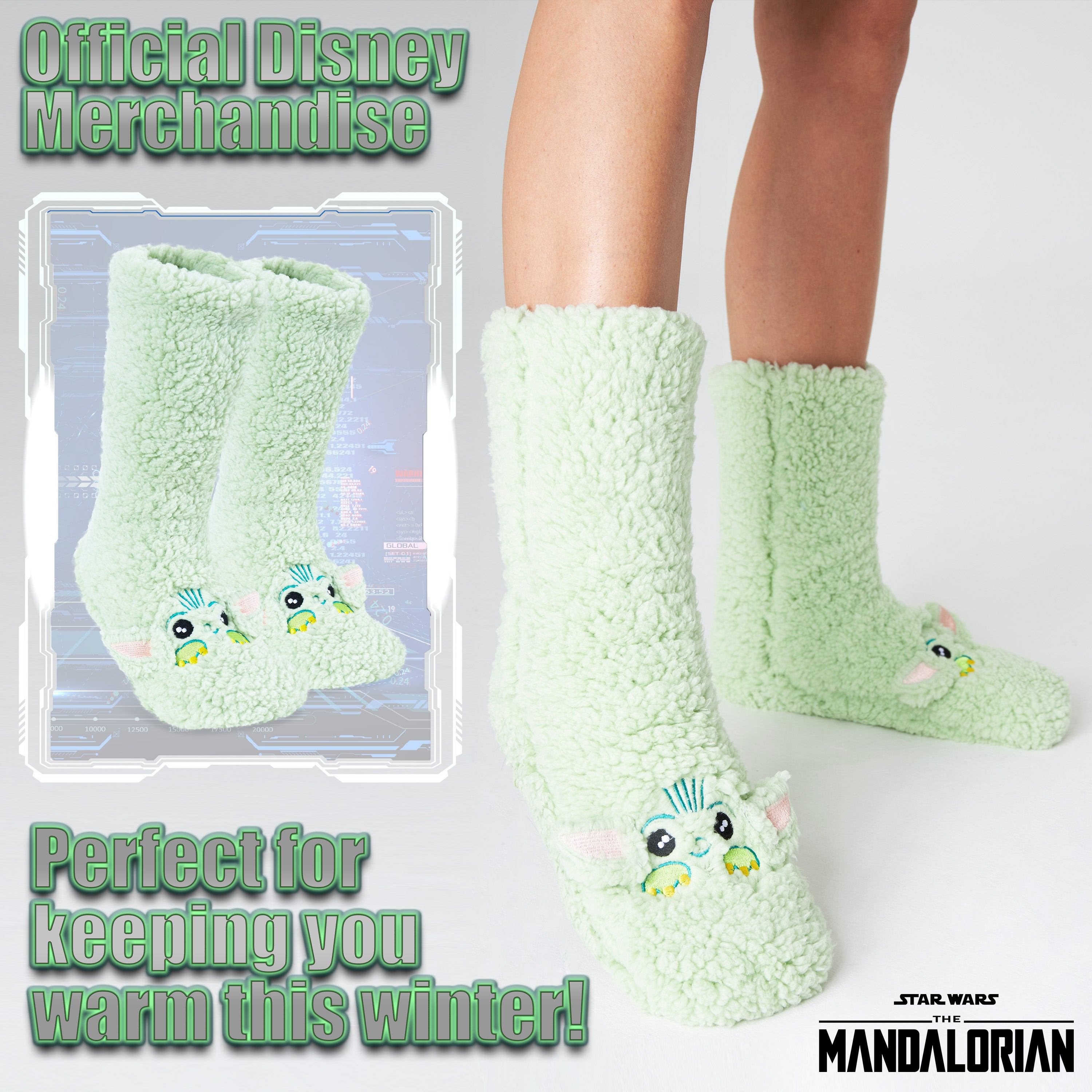 disney-mandalorian-chaussettes-pantoufles-femme-pilou-pilou image 3