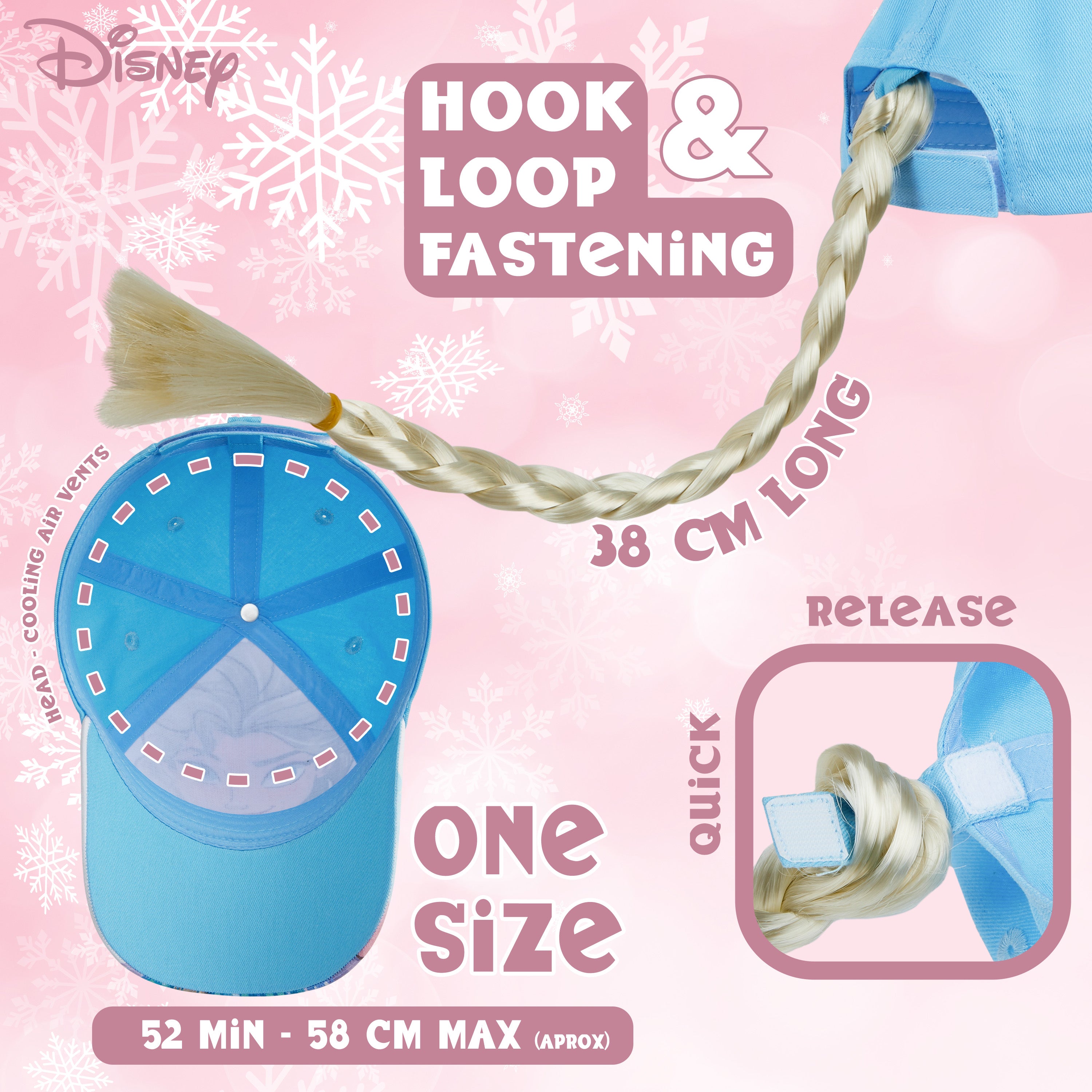 disney-frozen-casquette-fille-elsa-natte-amovible image 6