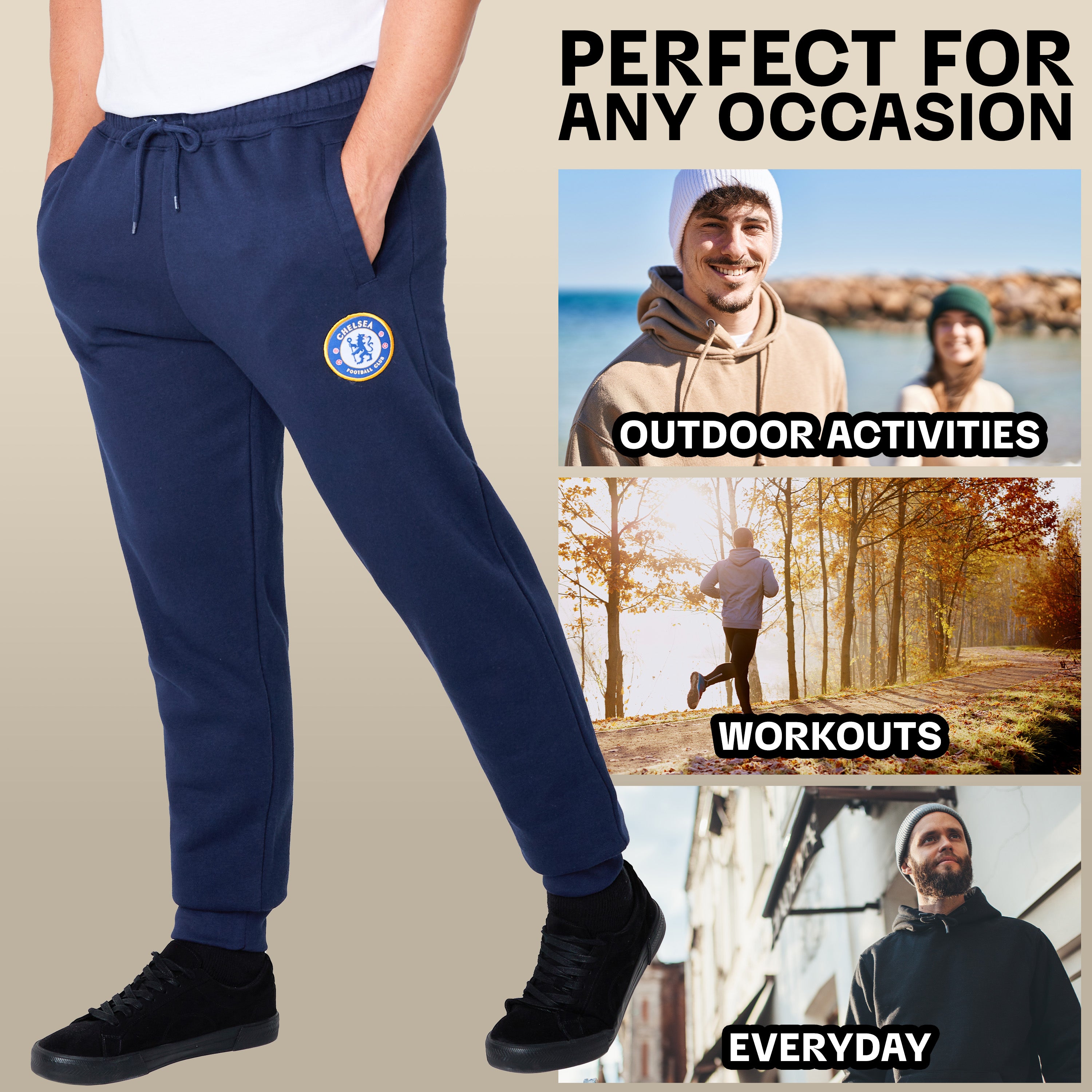 chelsea-jogging-homme-molleton-poches-logo-officiel image 5