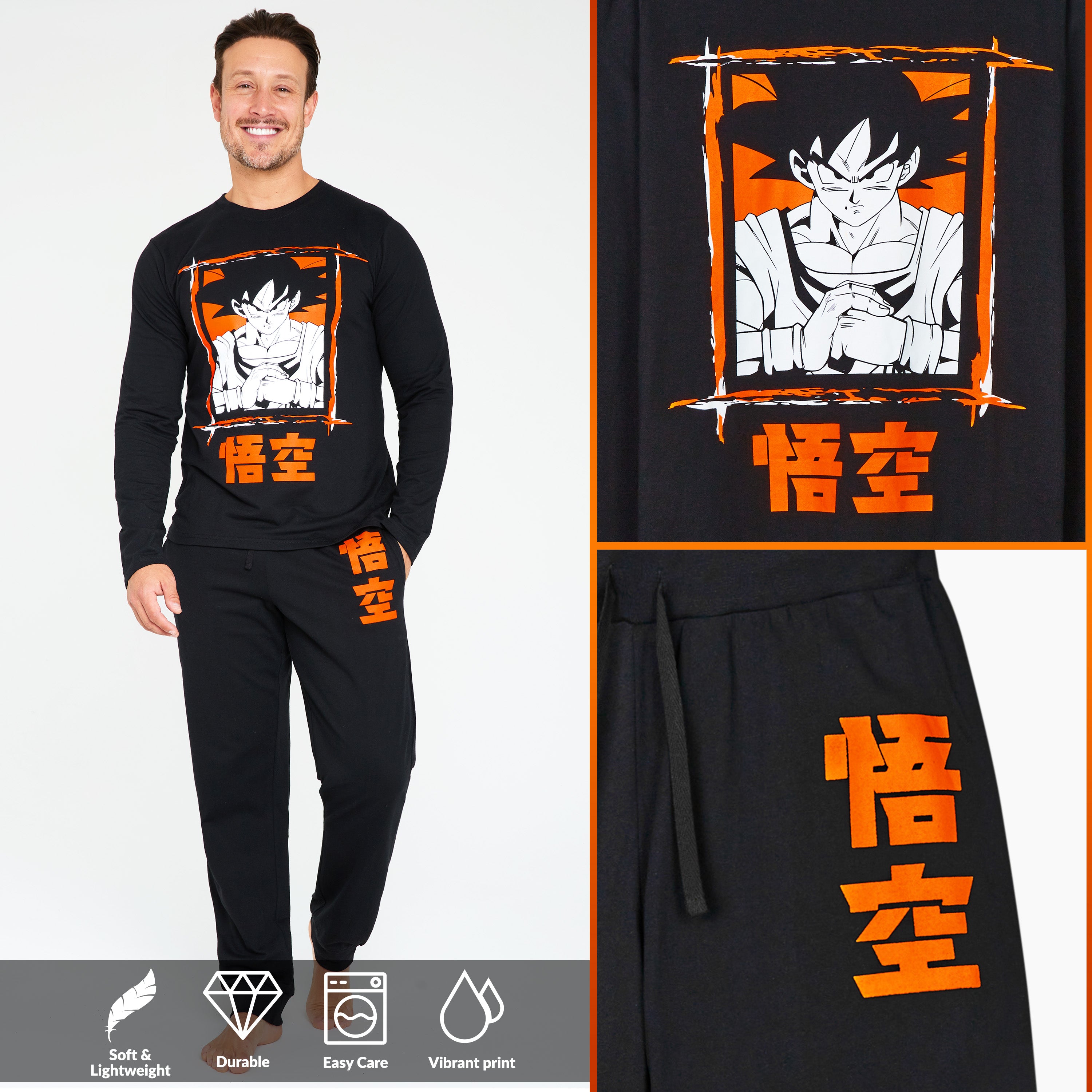 dragon-ball-z-pyjama-long-homme-manches-longues-taille-s image 3