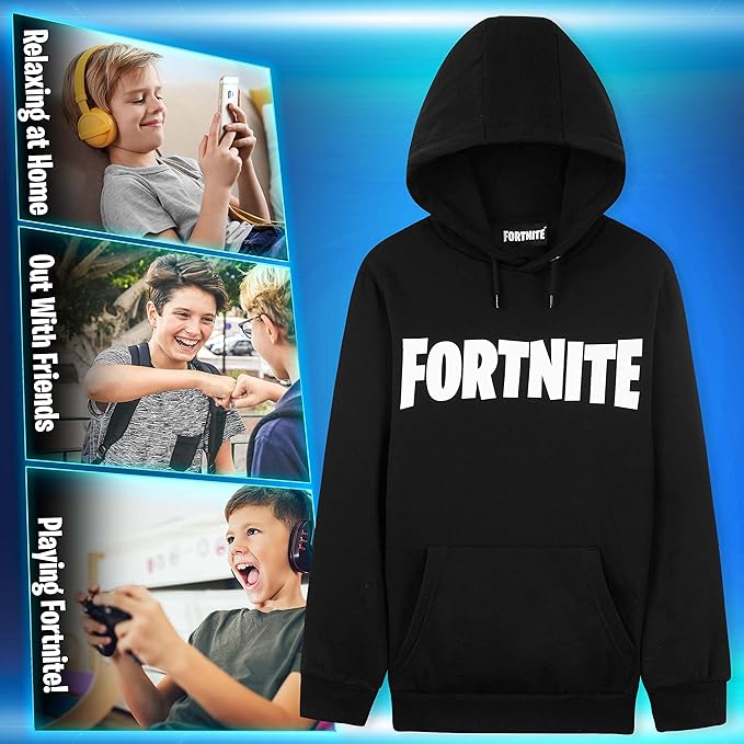 get-trend-boys-fortnite-sweat-capuche-gar-on-7-8-ans-respirant image 4