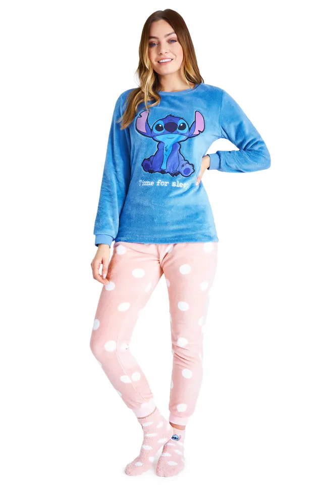 disney-stitch-pyjama-polaire-femme-avec-chaussettes-taille-m image 1