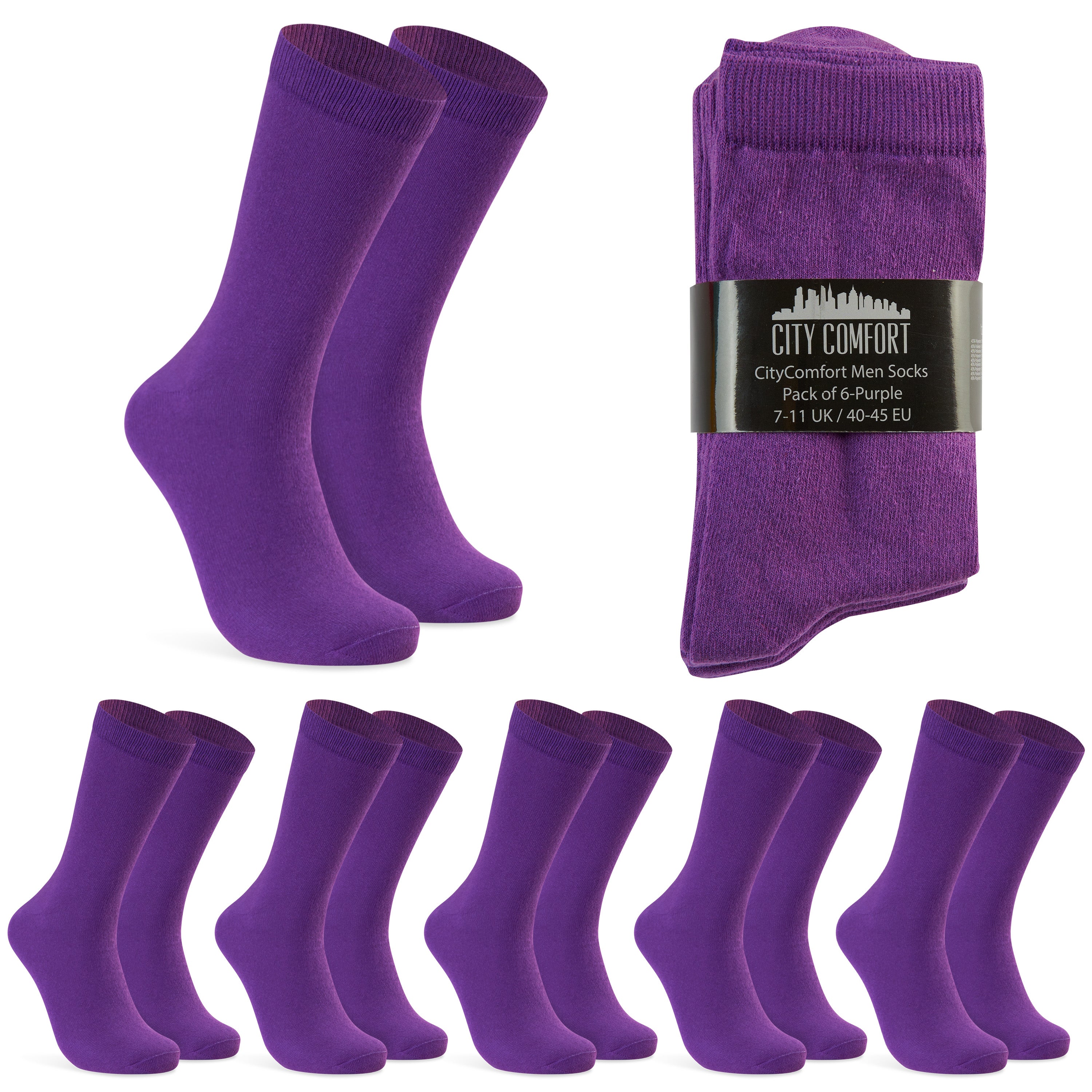 citycomfort-chaussettes-homme-coton-lot-de-6-respirantes image 1