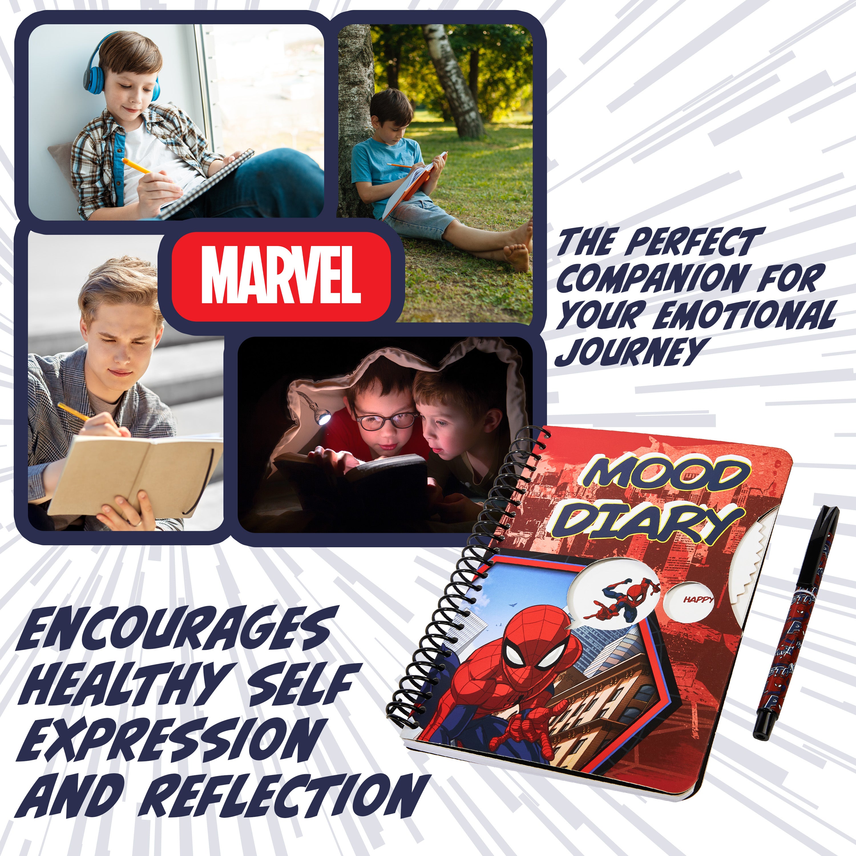 marvel-spiderman-journal-intime-stickers-stylo-enfant image 5
