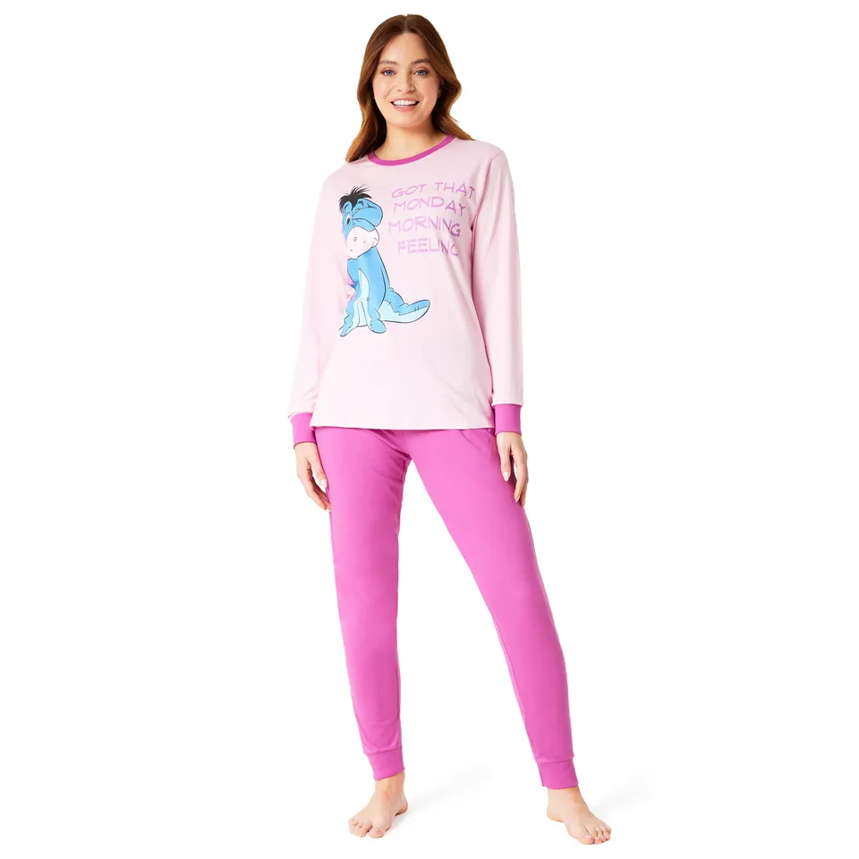 disney-bourriquet-pyjama-femme-coton-manches-longues image 1