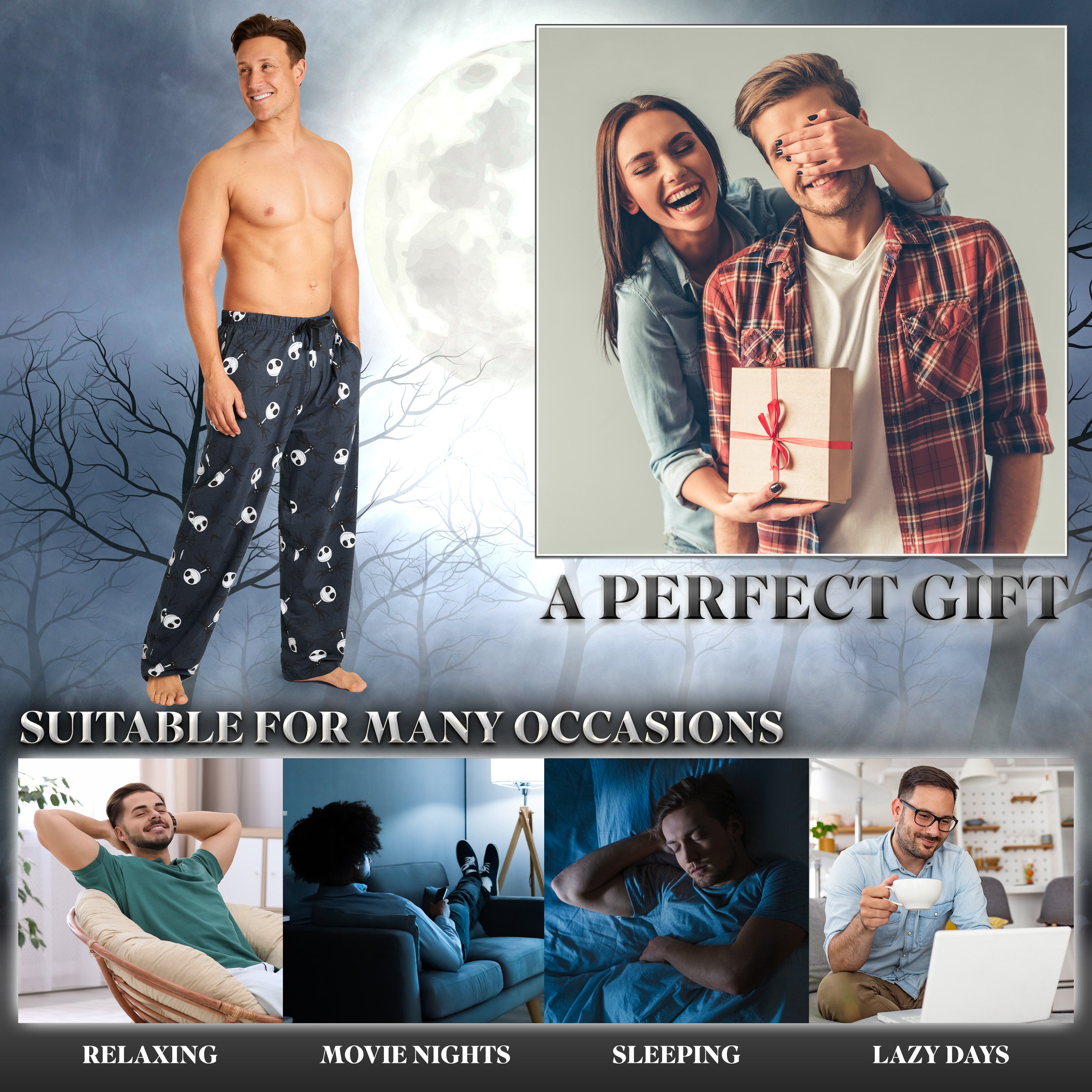 get-trend-men-nightmare-bas-de-pyjama-homme-coton image 3