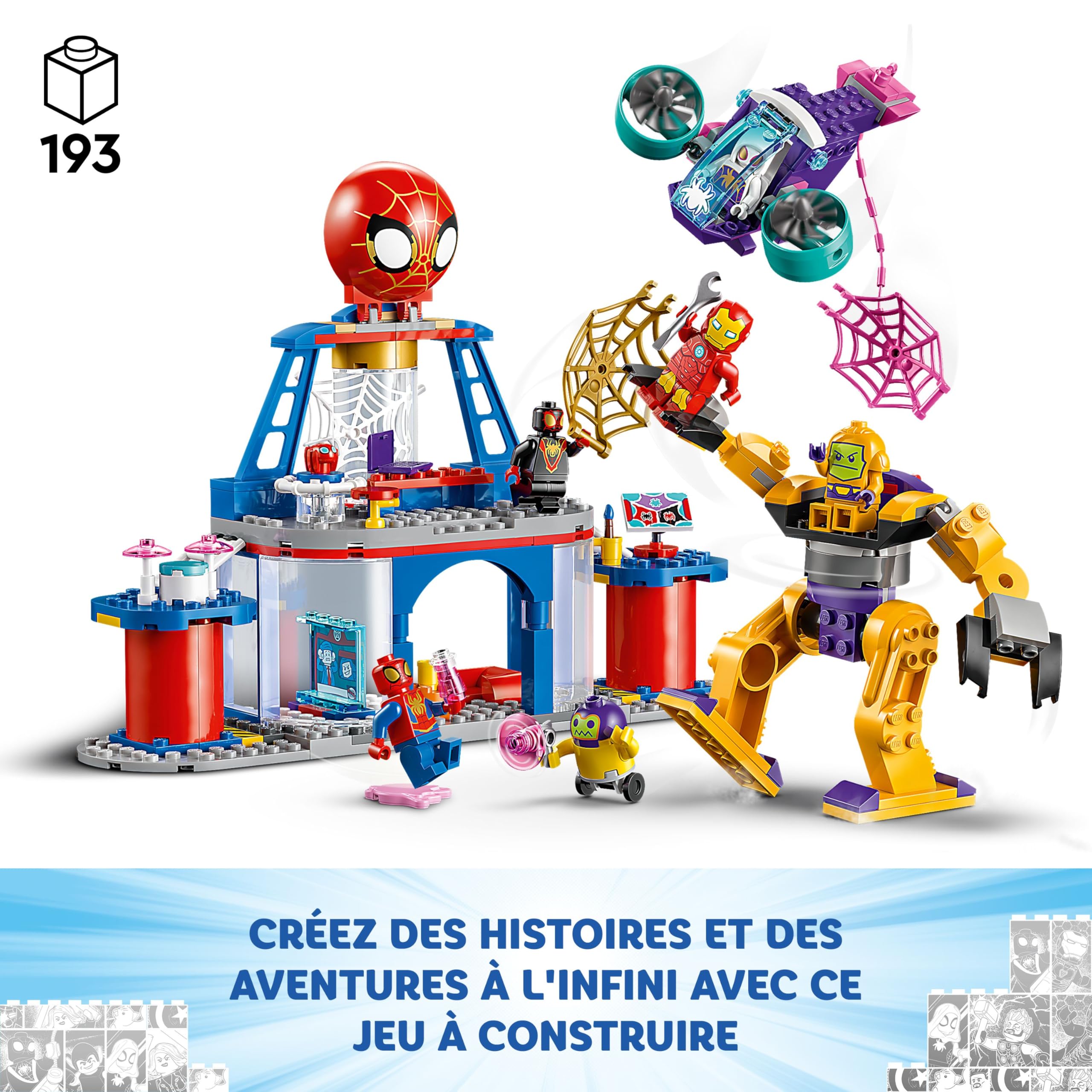lego-marvel-10794-qg-spidey-jeu-de-construction-4-ans image 3