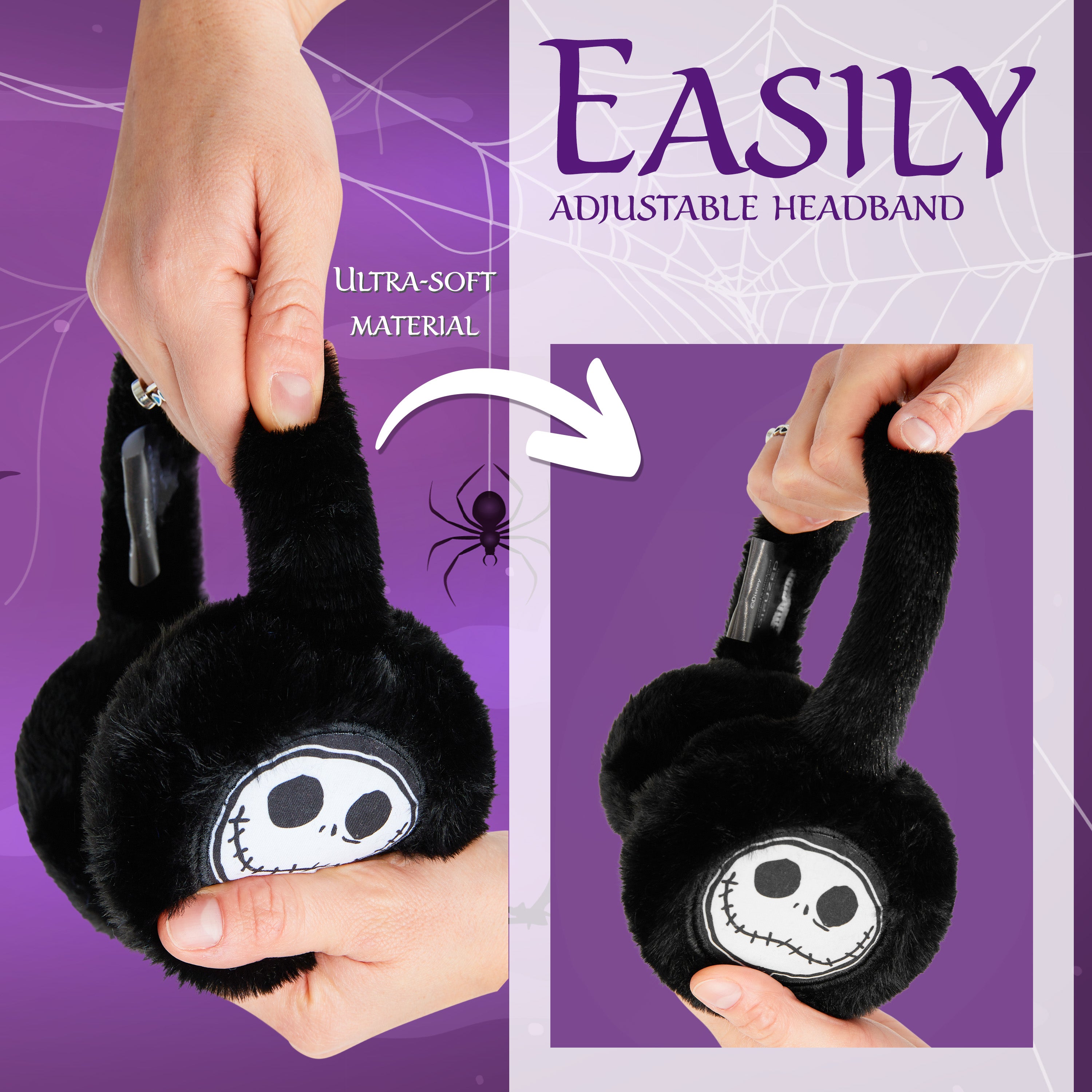 disney-l-trange-no-l-cache-oreilles-fille-peluche-jack-skellington image 6