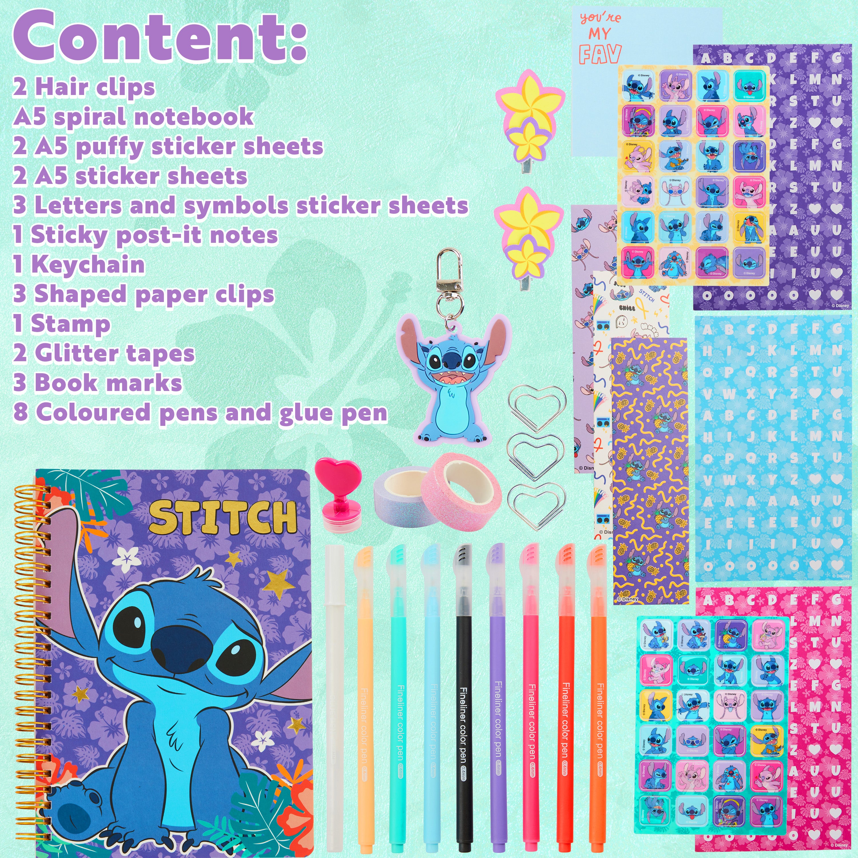 disney-stitch-kit-journal-diy-a5-stickers-et-stylos image 6