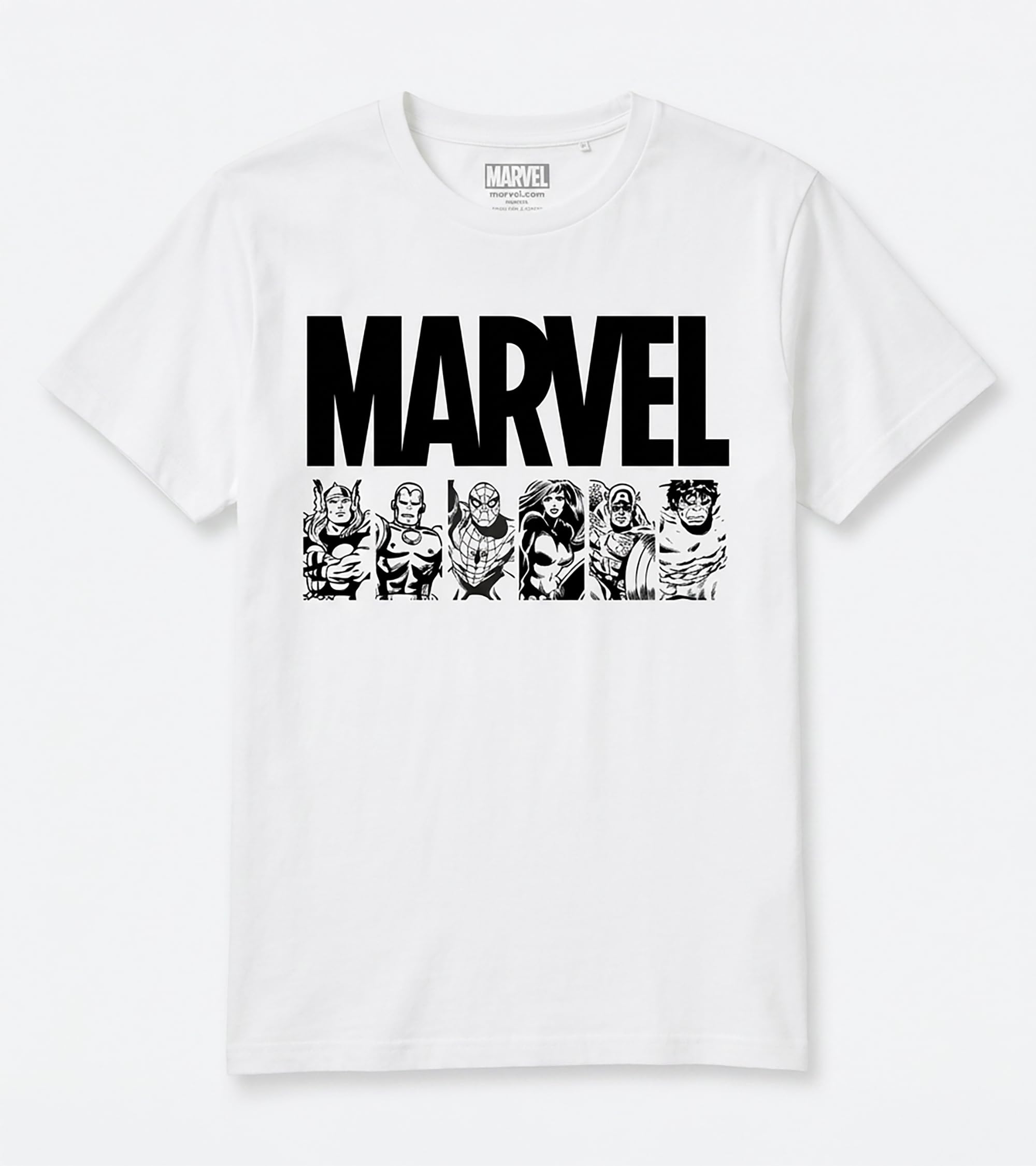 marvel-t-shirt-gar-on-blanc-6-ans-coton-lot-1 image 4