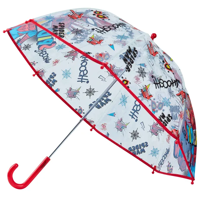 marvel-spiderman-parapluie-cloche-enfant-transparent image 1