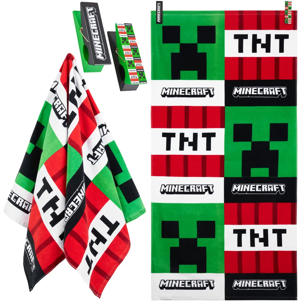 minecraft-creeper-serviette-de-plage-140x70cm-coton image 1