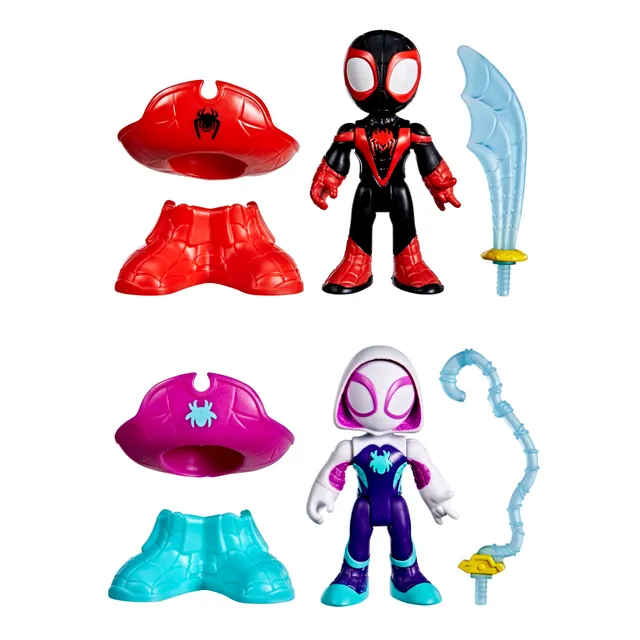marvel-spidey-pirate-pack-figurines-7-5-cm-miles-morales-ghost-spider image 1