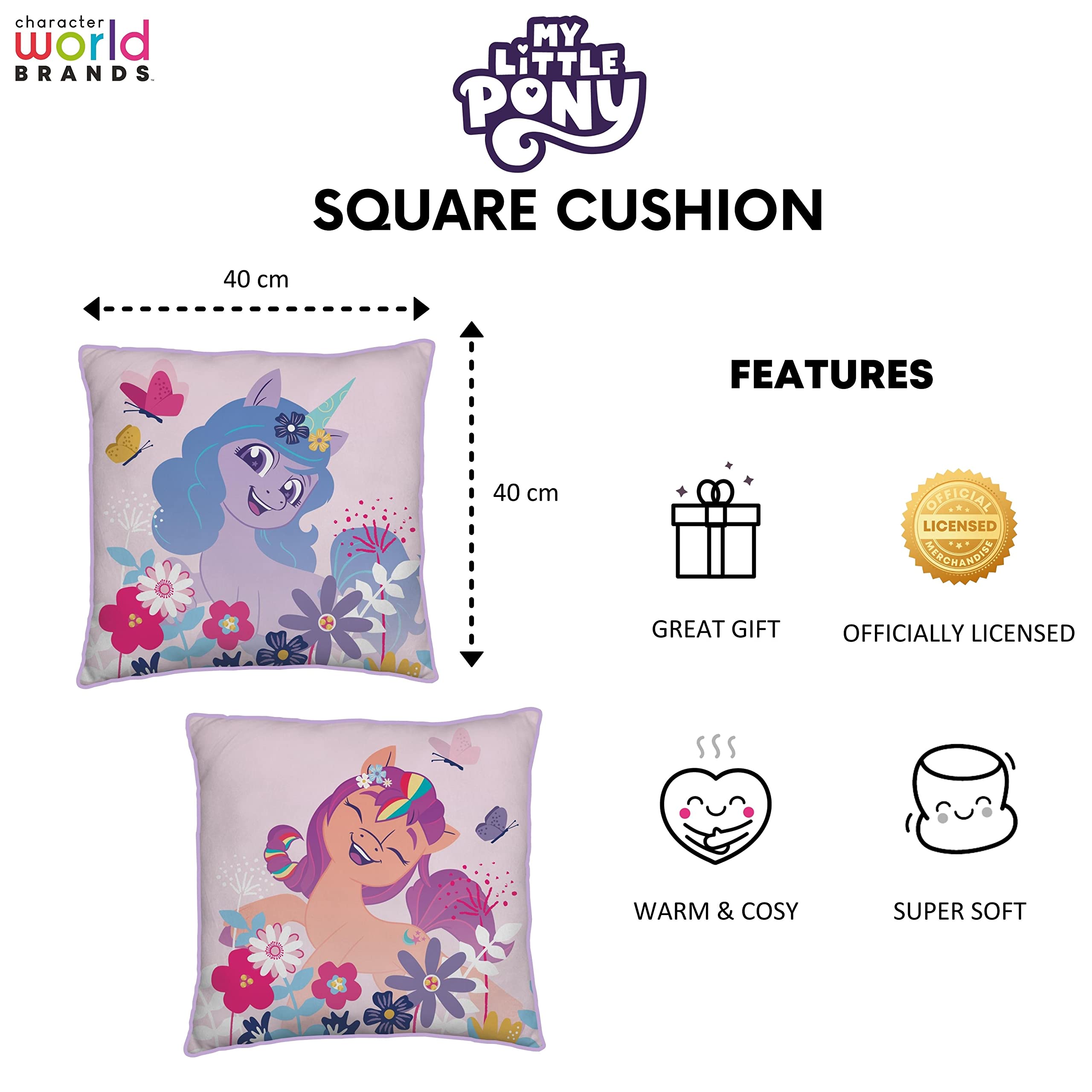 my-little-pony-coussin-carr-papillon-40x40-cm-r-versible image 4