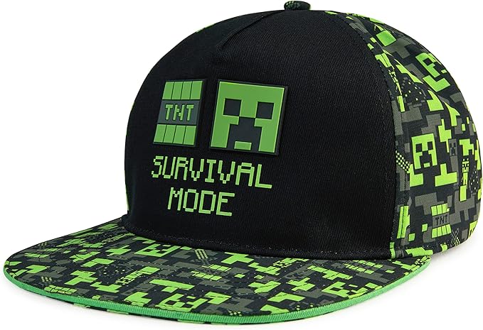 minecraft-casquette-gar-on-creeper-r-glable-snapback-t image 1