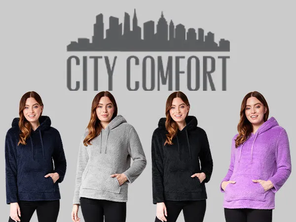 get-trend-women-citycomfort-sweat-capuche-femme-noir-polaire image 1