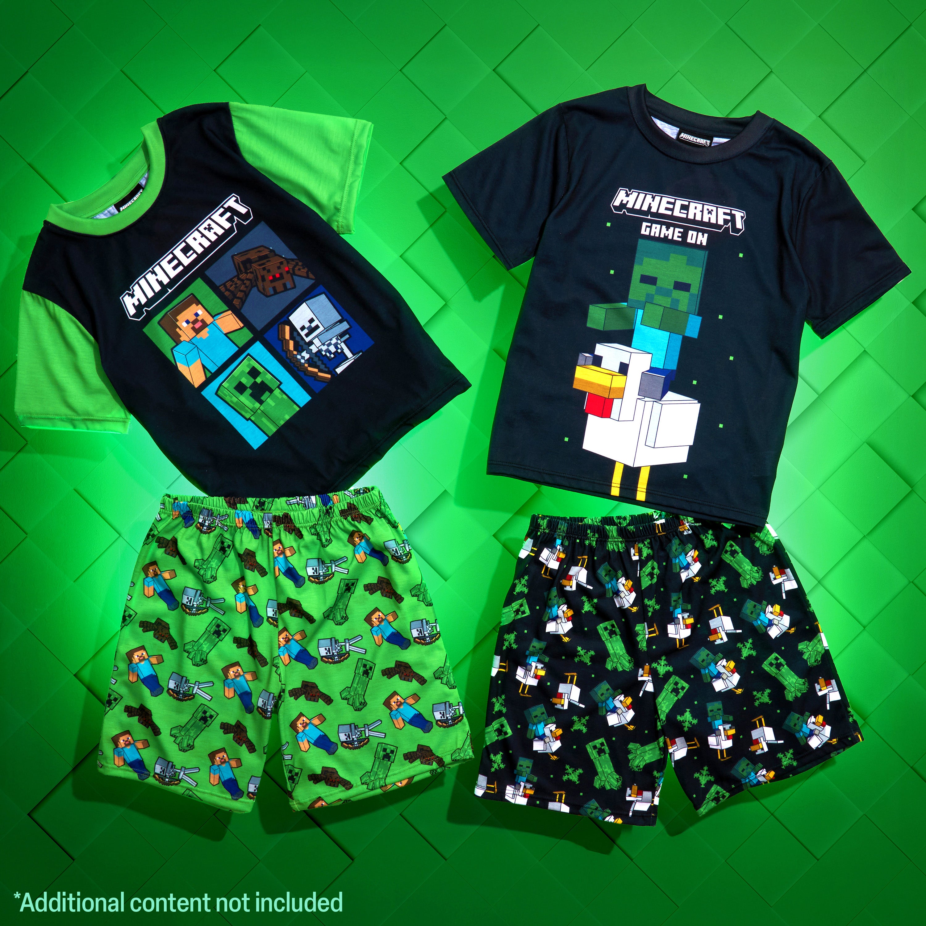 minecraft-pyjama-gar-on-manches-courtes-lot-de-2-gamer image 5