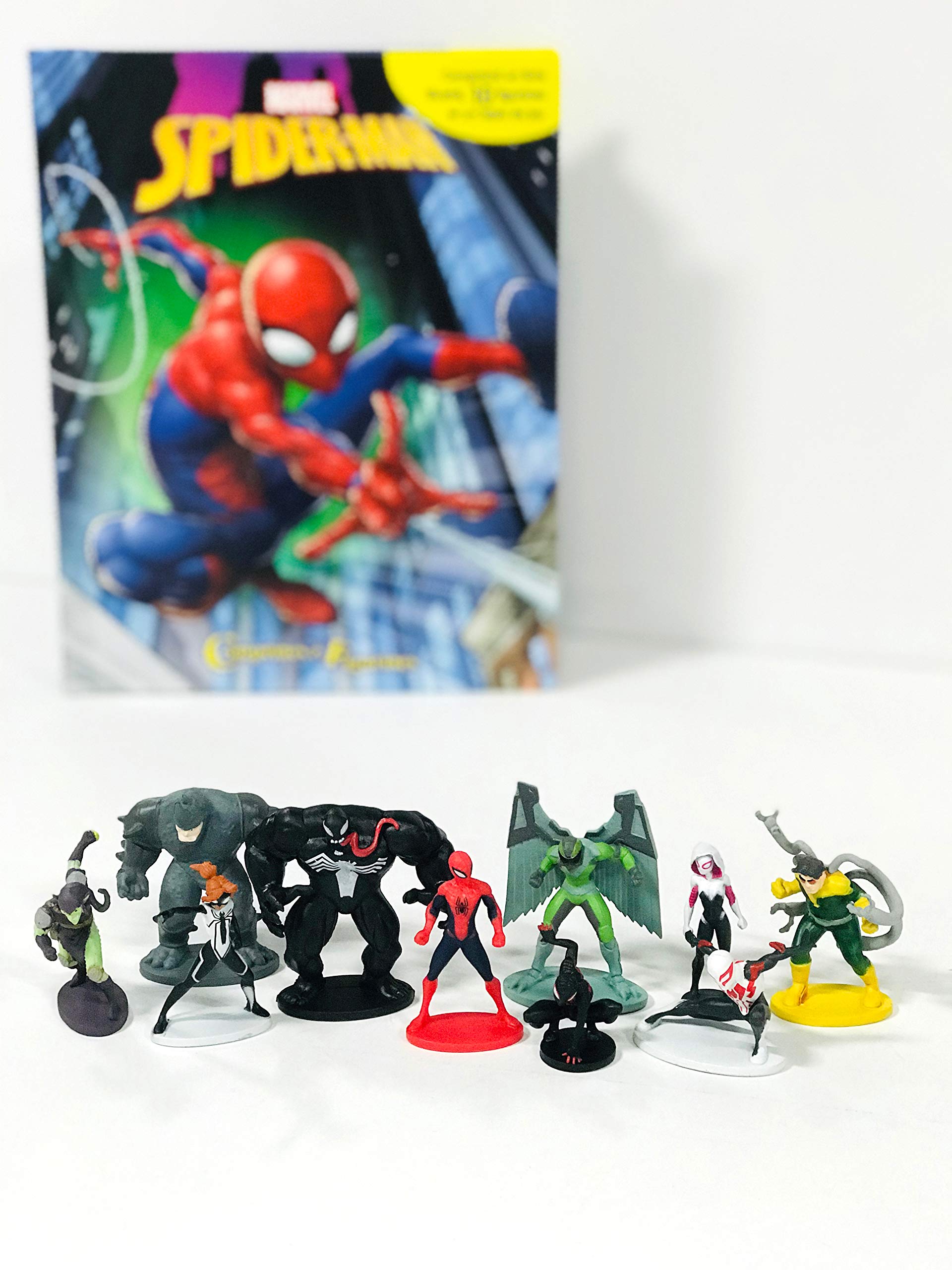 marvel-toys-spiderman-livre-illustr-10-figurines-tapis-de-jeu image 6
