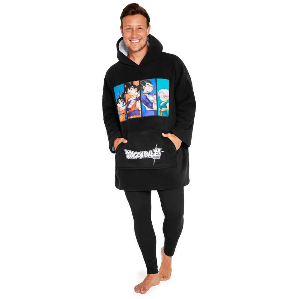 get-trend-dragon-ball-z-sweat-plaid-capuche-homme-noir image 1