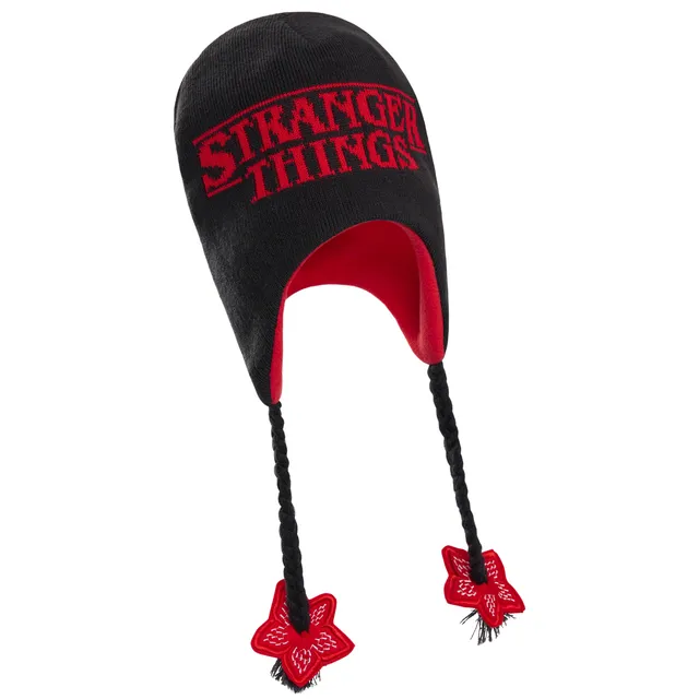 stranger-things-bonnet-enfant-rabats-oreilles-noir image 1