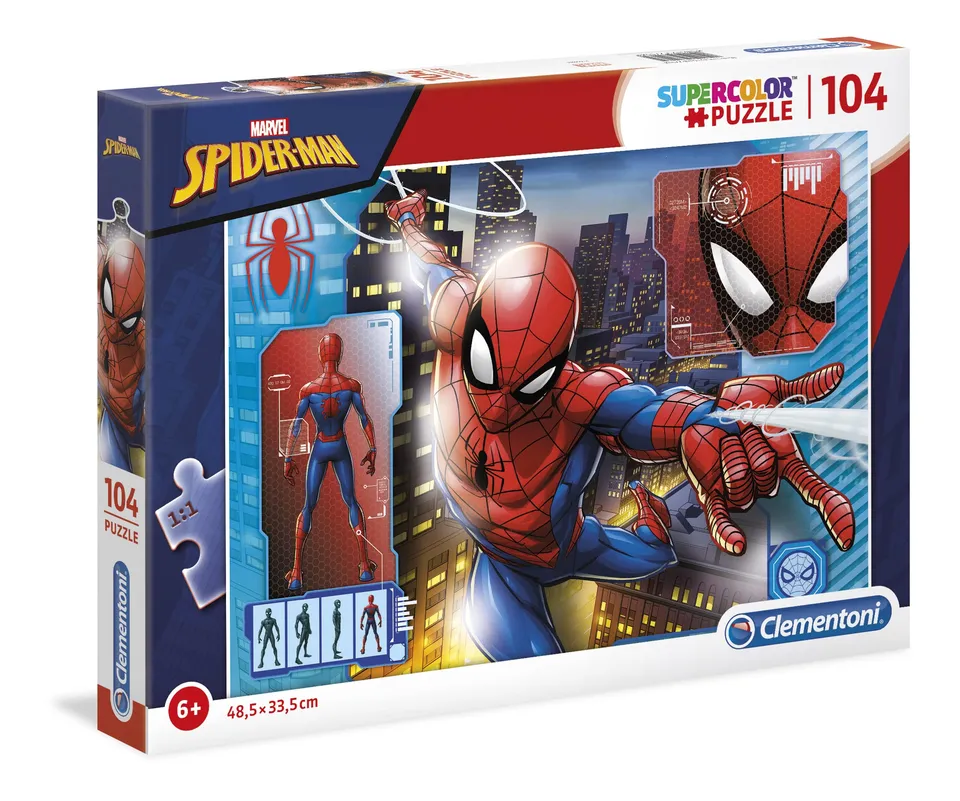 clementoni-marvel-supercolor-puzzle-spider-man-104-pi-ces-d-s-6-ans image 1