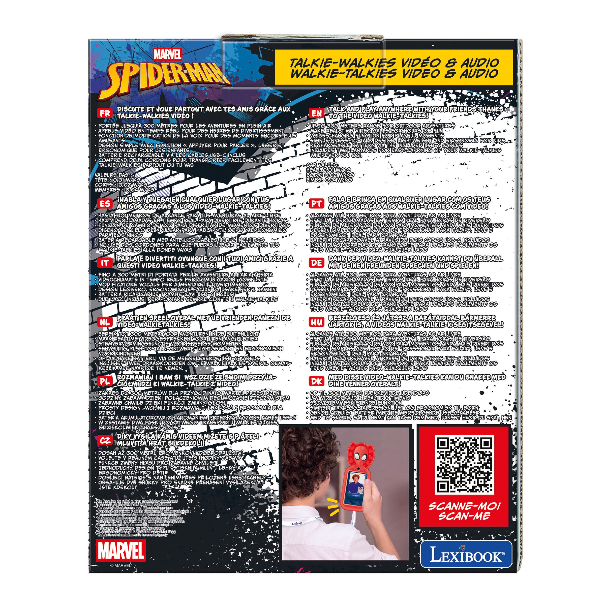 lexibook-spider-man-talkie-walkie-vid-o-300-m-rechargeable image 8