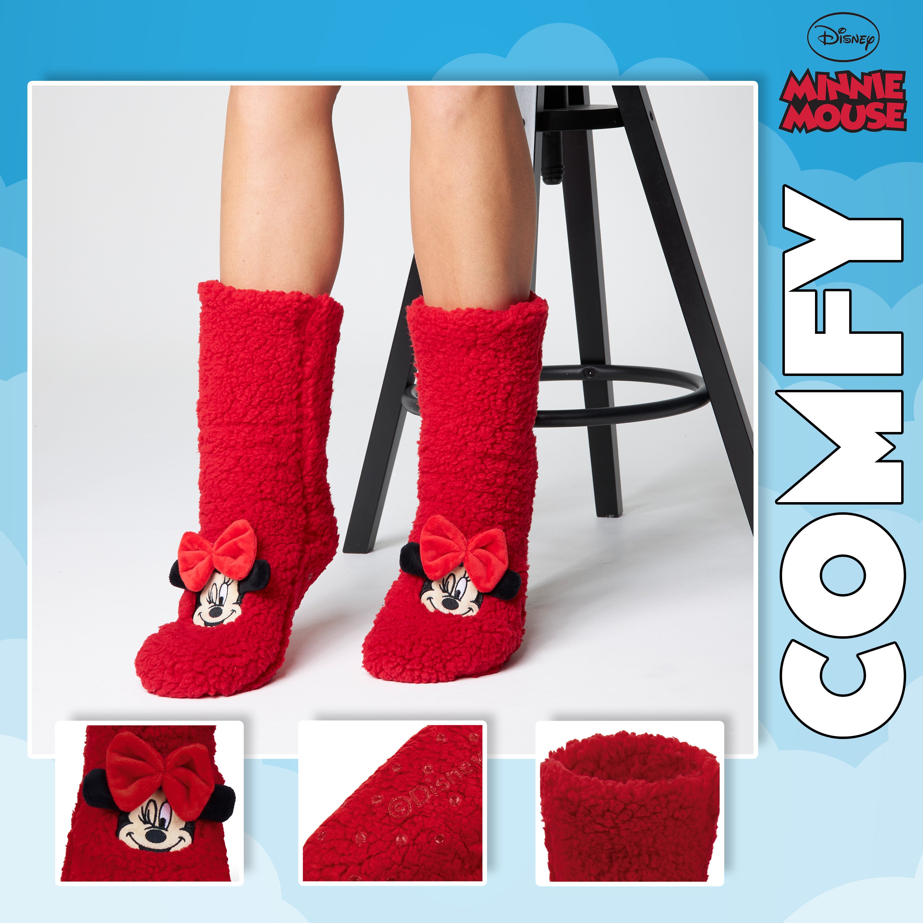 disney-minnie-chaussons-chaussettes-femme-polaire-antidlisse image 5