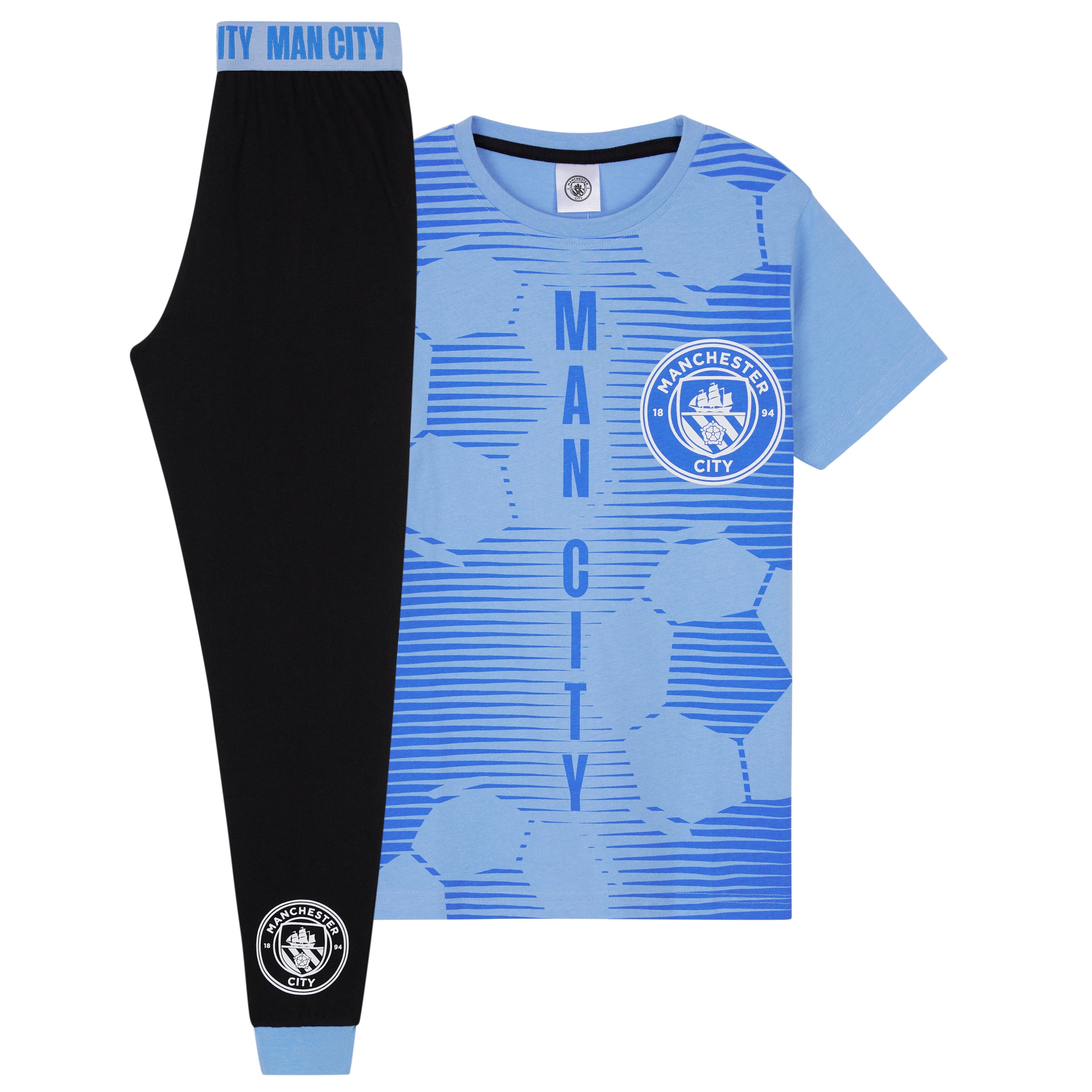 manchester-city-pyjama-gar-on-coton-2-pi-ces-bleu-7-8-ans image 5