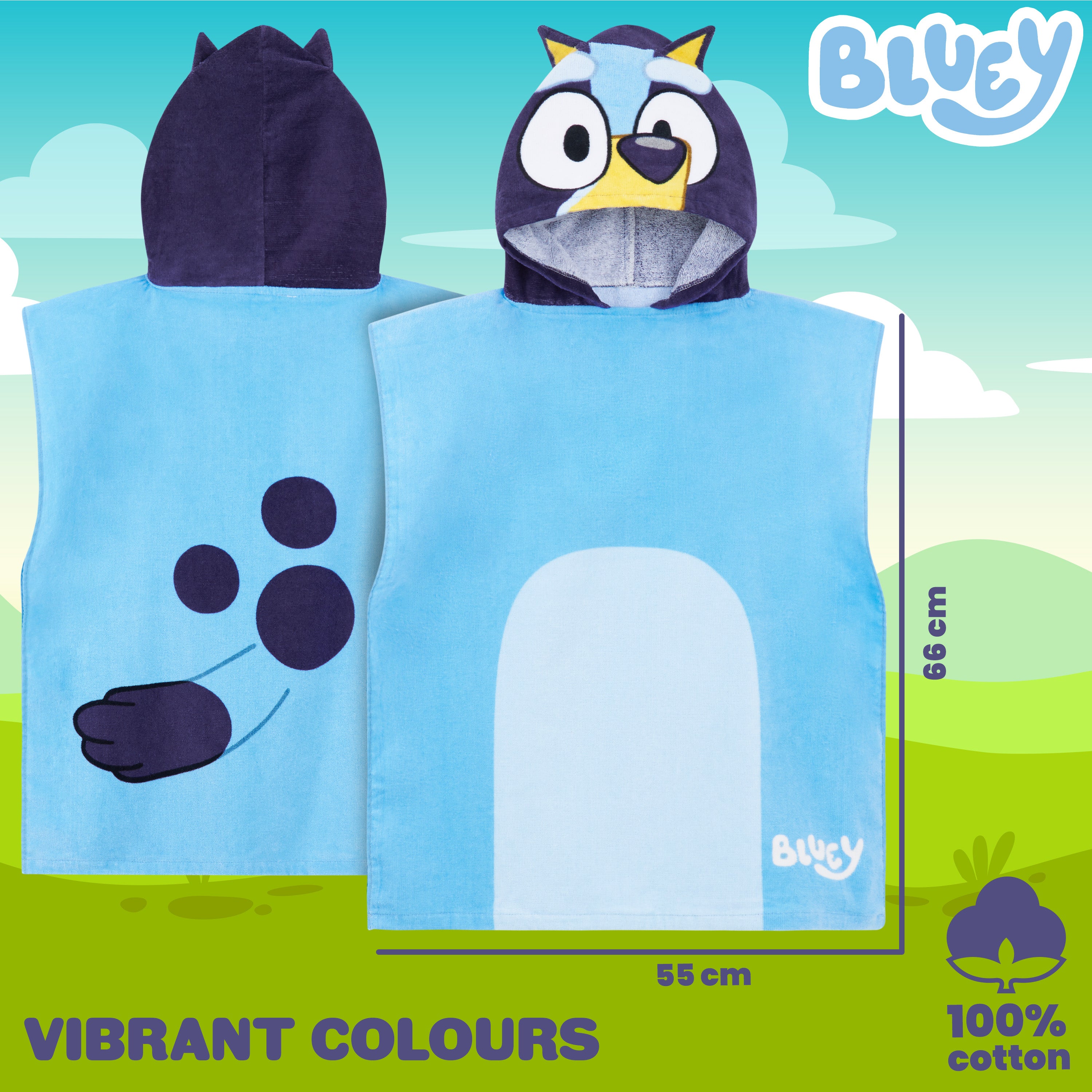 get-trend-bluey-poncho-de-bain-enfant-coton-taille-unique image 6