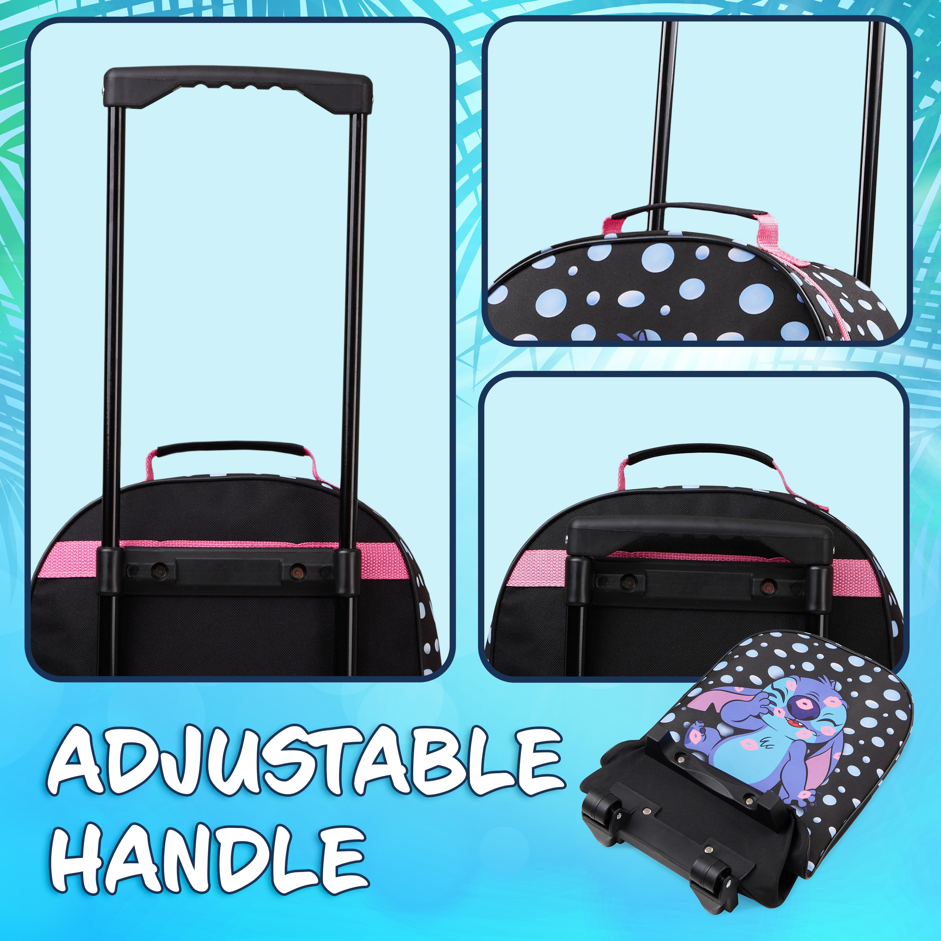 valise-disney-stitch-noir-enfant-cabine-47-cm-roulettes image 3