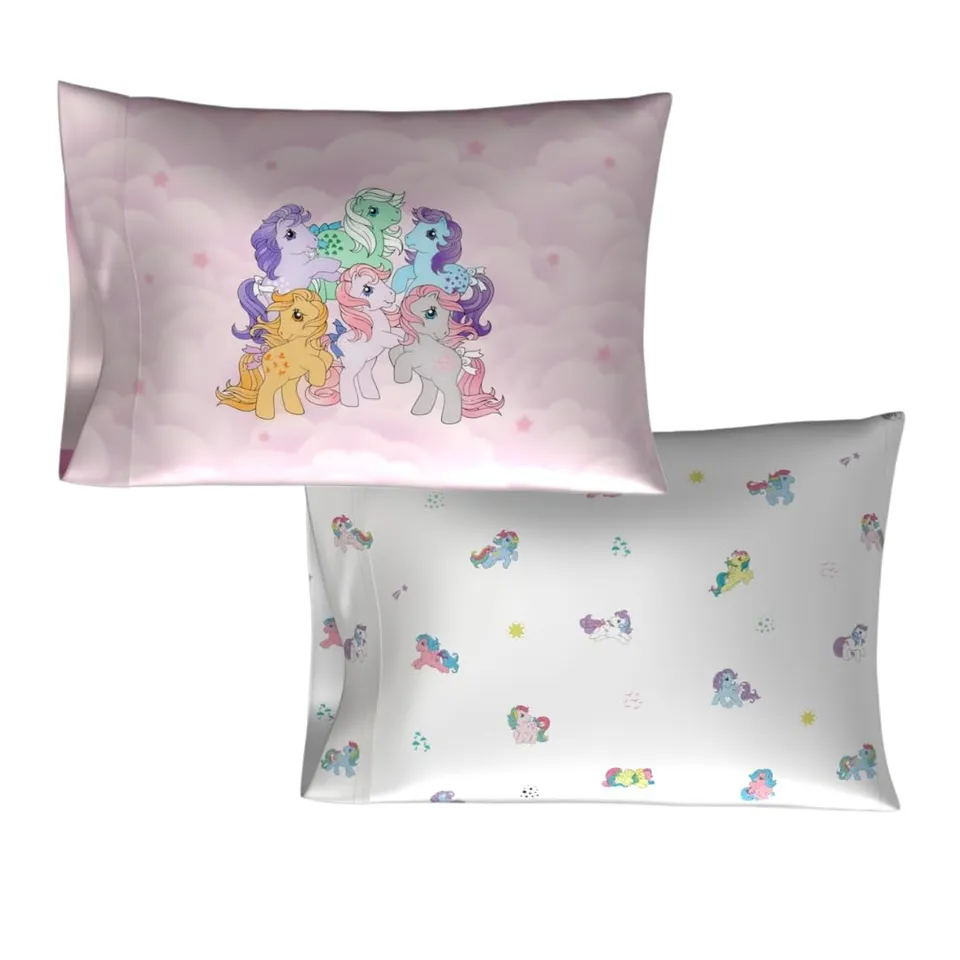 my-little-pony-taies-oreiller-satin-standard-lot-2-rose image 1