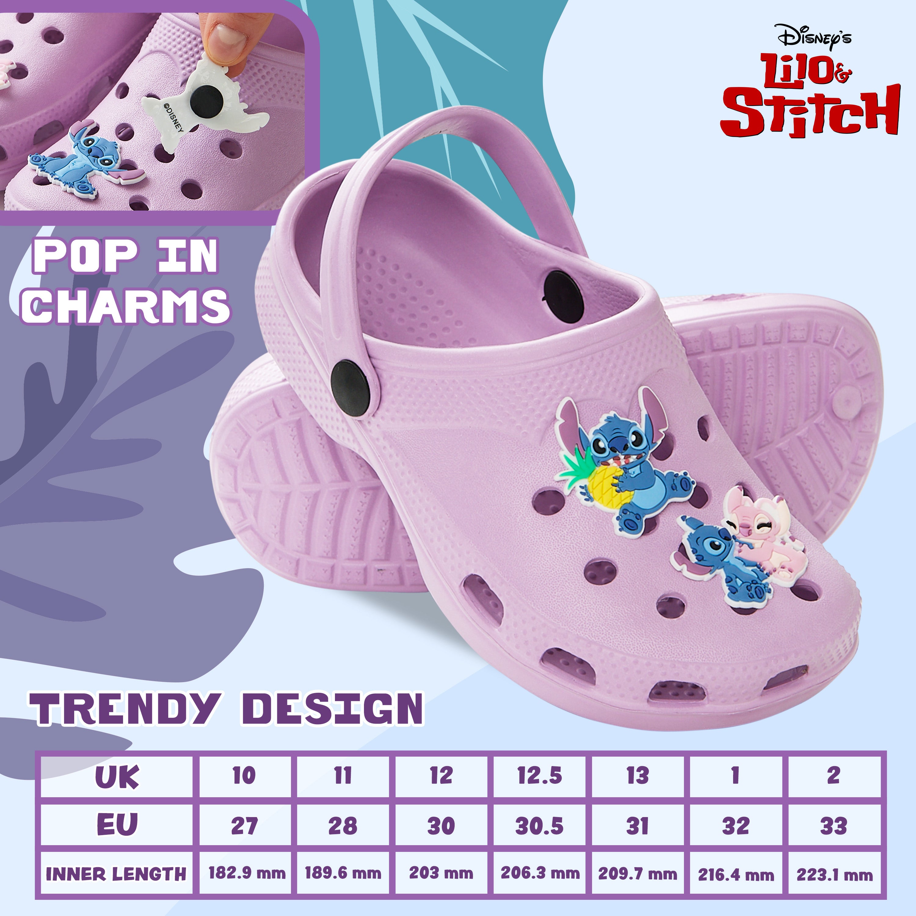 disney-sabots-fille-breloques-amovibles-plage-1-uk-slip-on image 6