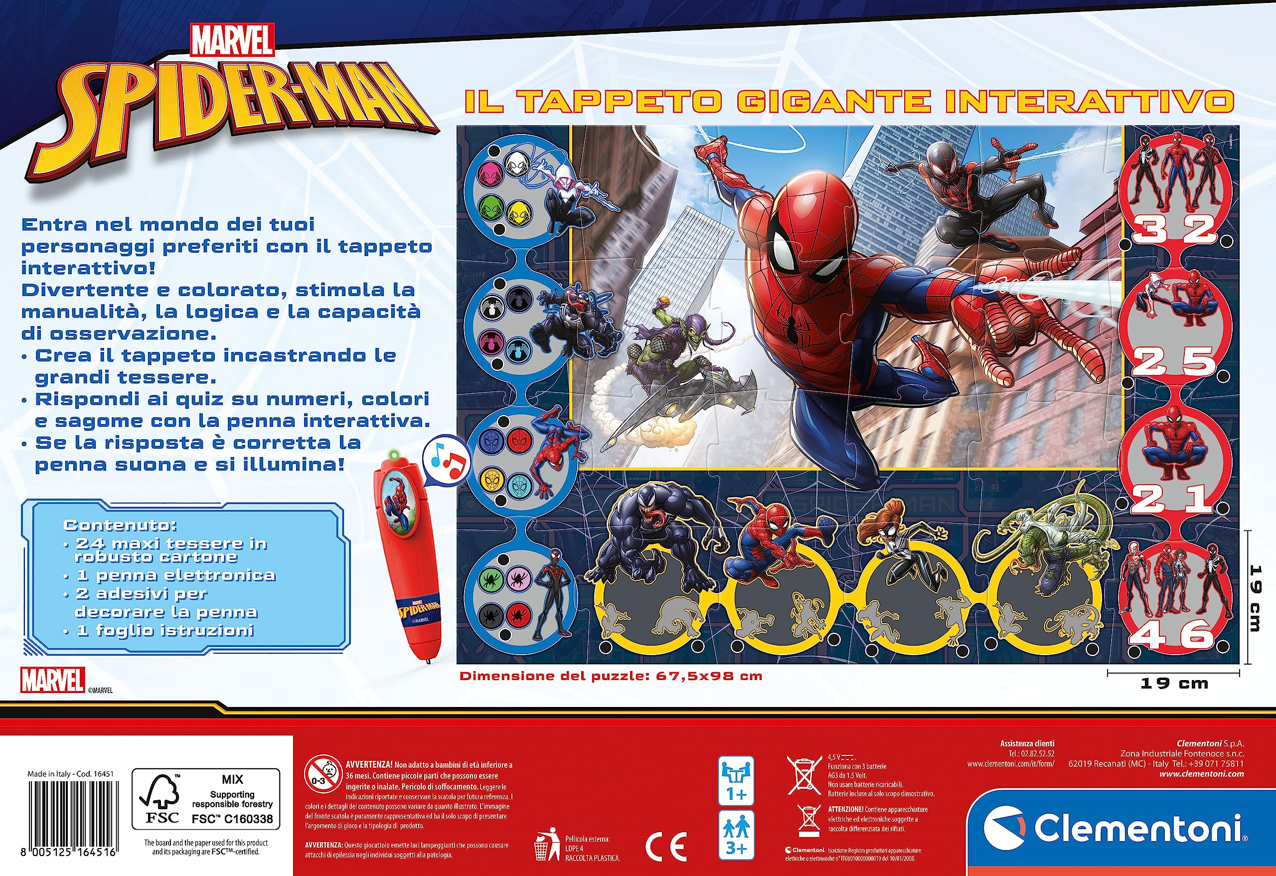 marvel-spiderman-tapis-puzzle-24-pi-ces-stylo-3-ans image 3
