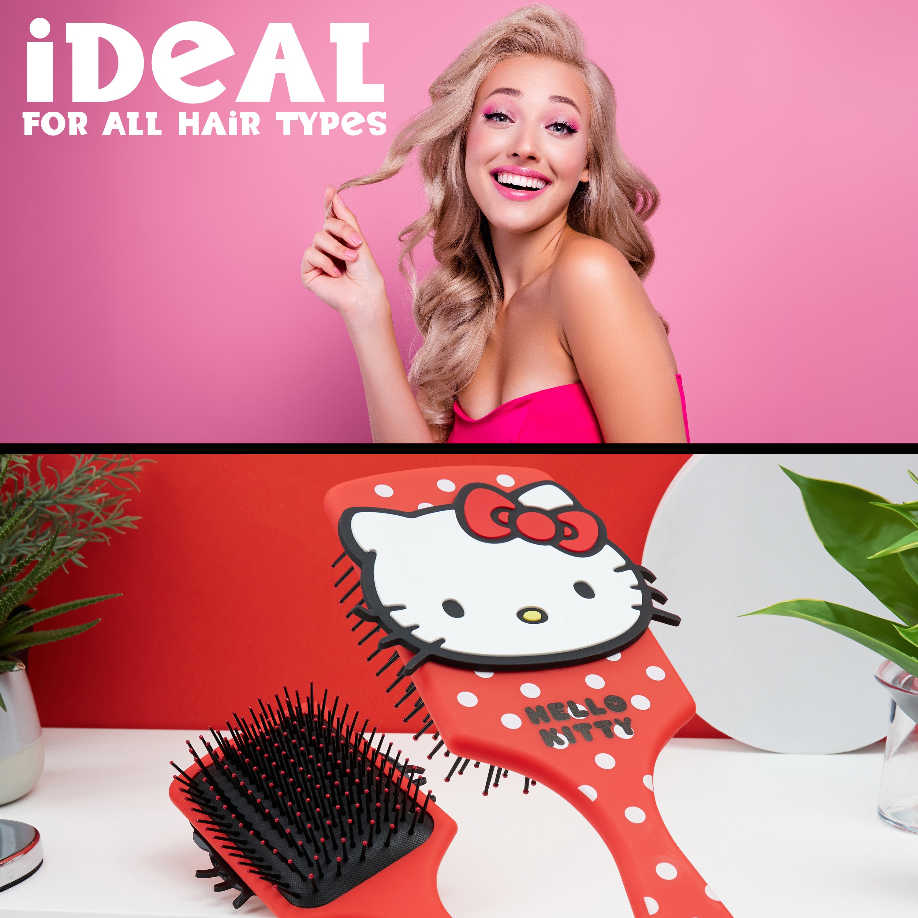 hello-kitty-brosse-d-m-lante-rouge-cheveux-tous-types image 6