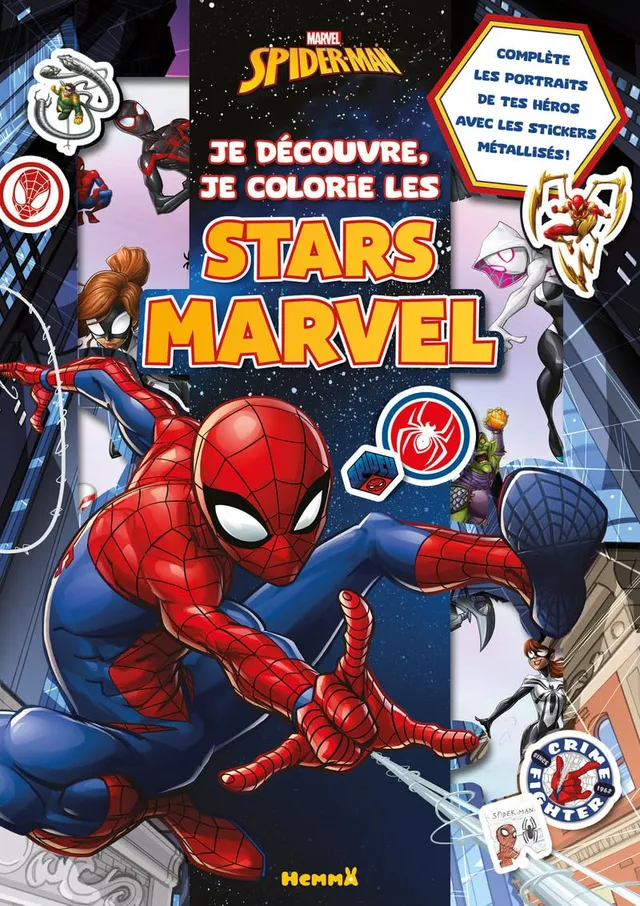 marvel-spider-man-je-d-couvre-coloriage-stars-marvel-5-ans image 1