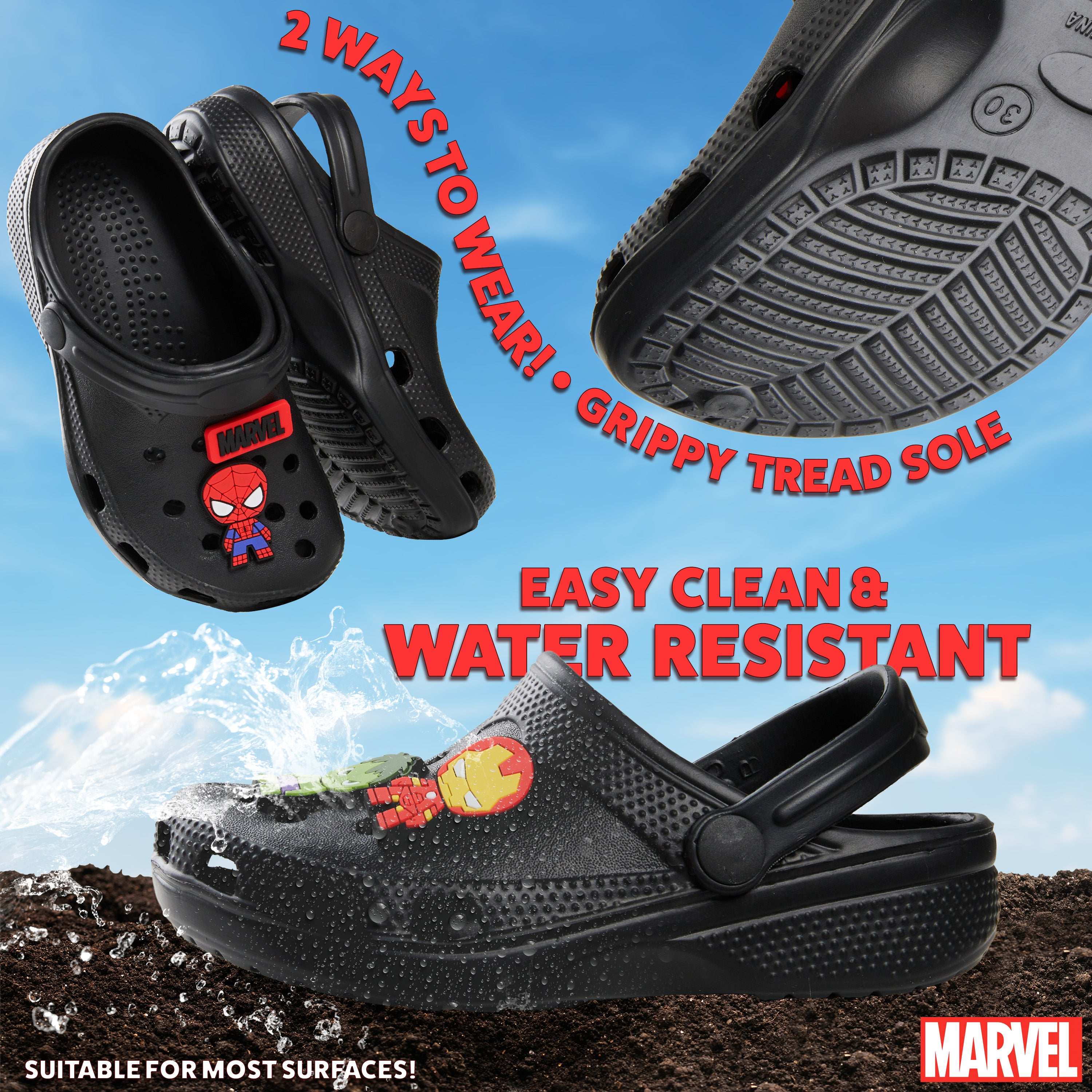 marvel-spiderman-sabots-garcon-noir-charms-10-uk-2-uk image 4