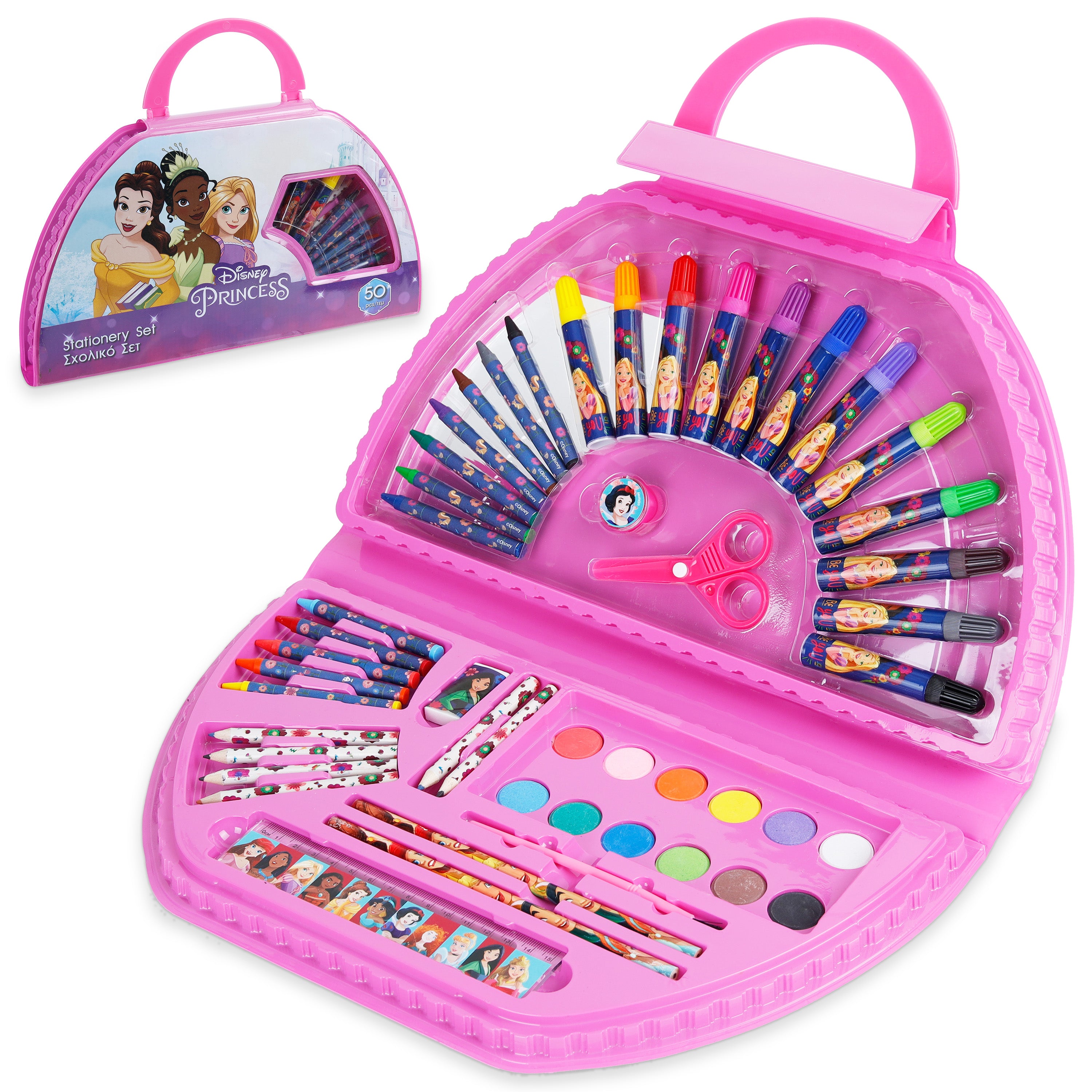 disney-princess-kit-dessin-enfant-50-pi-ces-mallette-rose image 1
