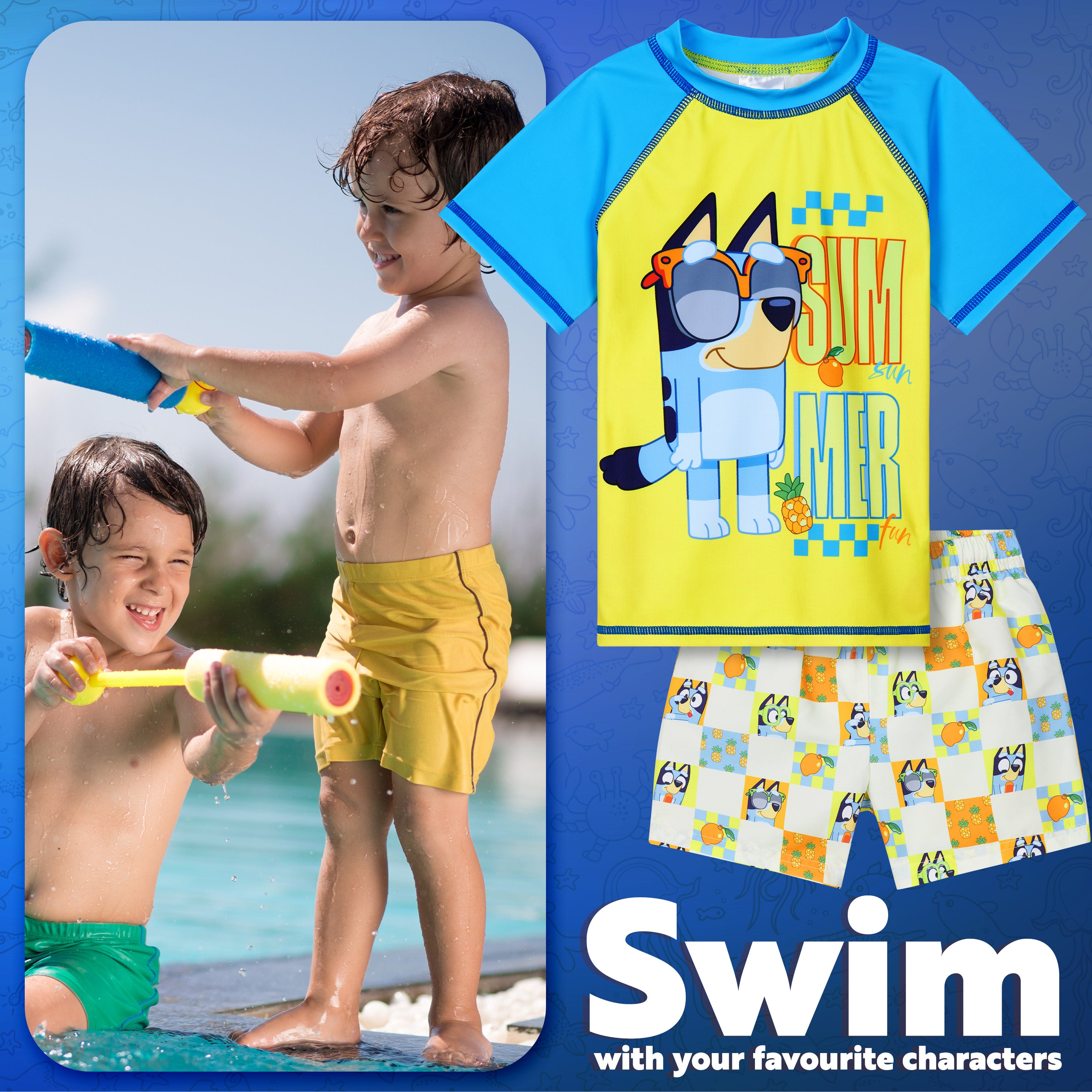 bluey-maillot-de-bain-gar-on-2-pi-ces-4-5-ans image 3