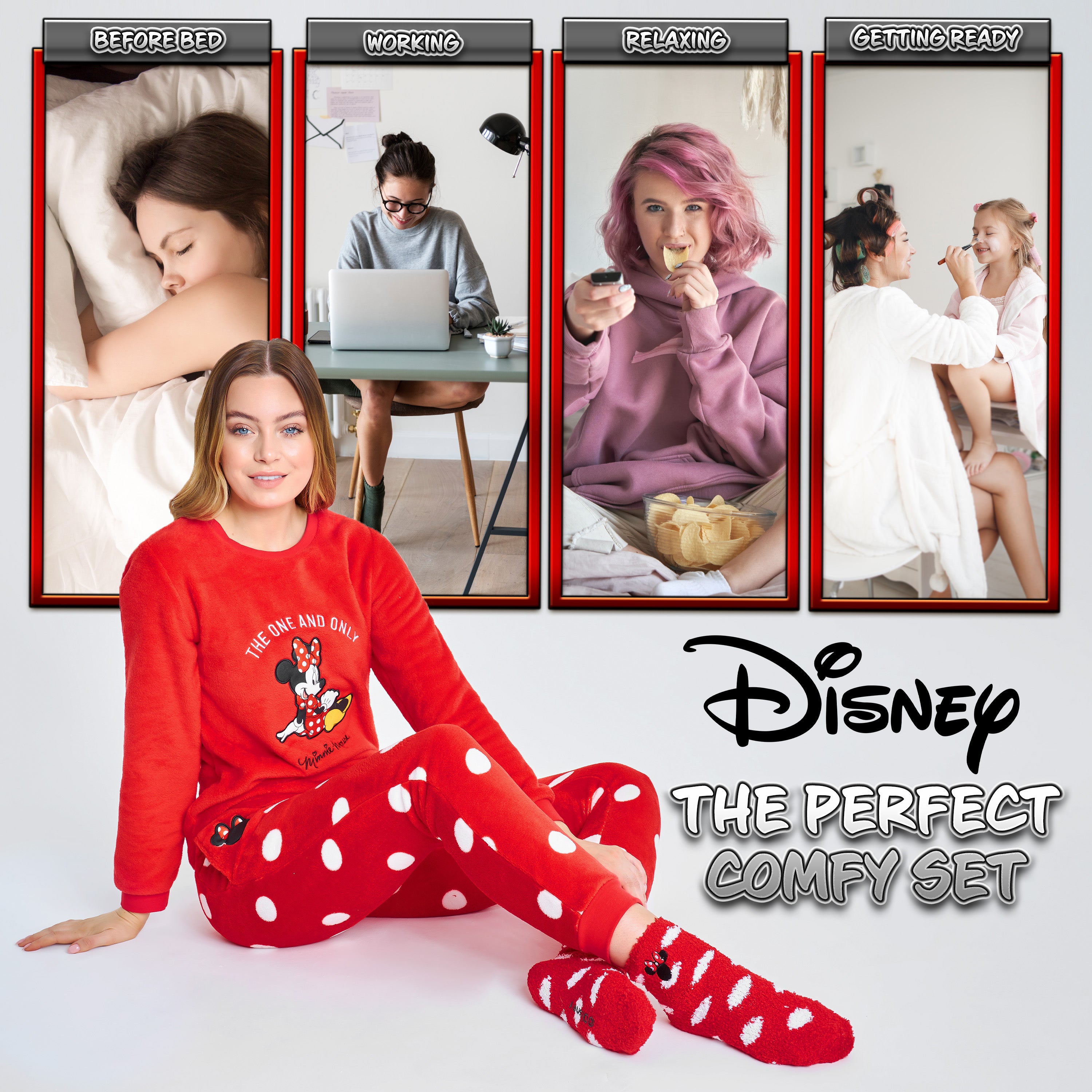 disney-minnie-pyjama-pilou-femme-avec-chaussettes image 5
