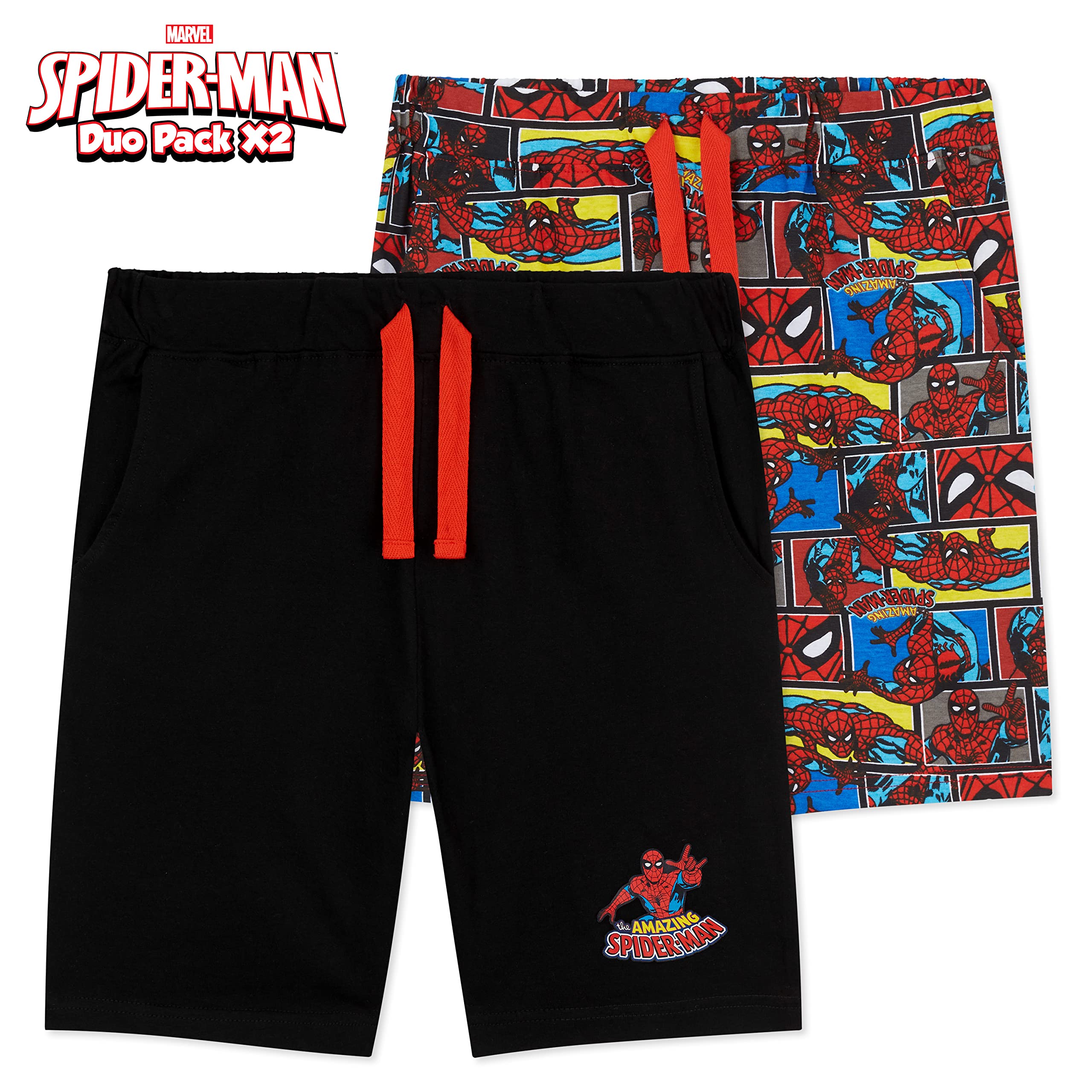 marvel-spider-man-short-gar-on-coton-lot-2-bermuda-poches-2-14-ans image 6