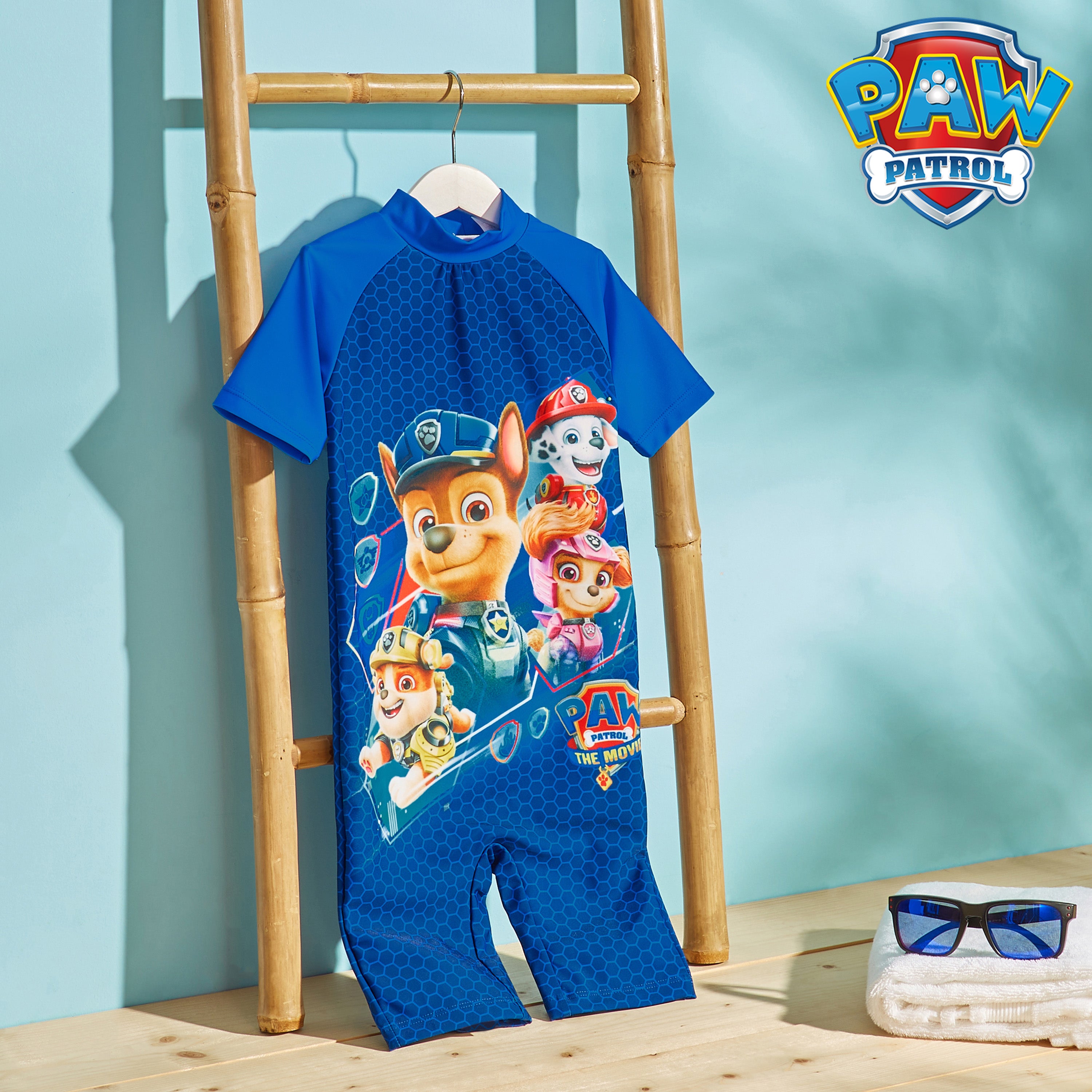 paw-patrol-maillot-de-bain-gar-on-une-pi-ce-manches-courtes image 3