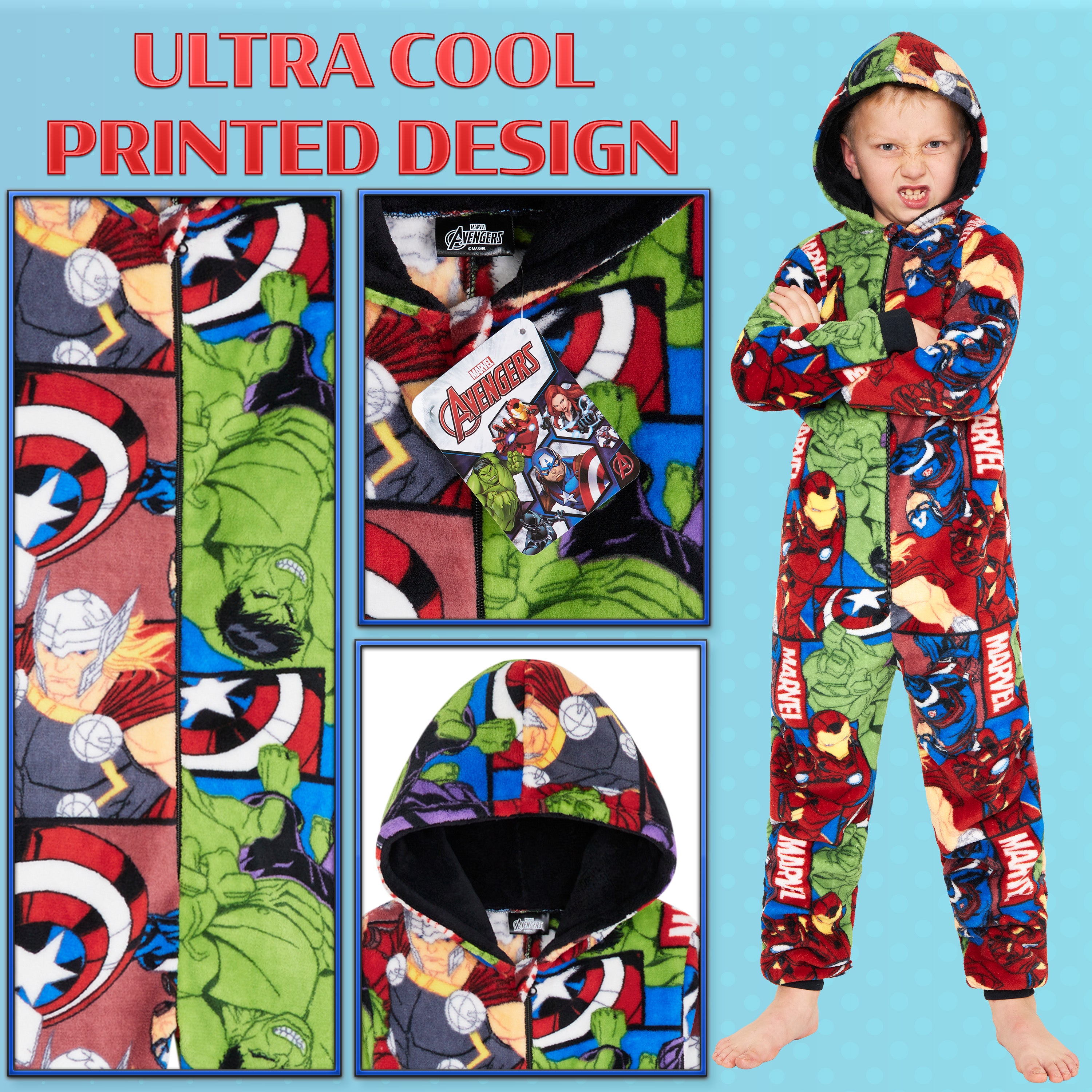marvel-combinaison-pyjama-gar-on-polaire-7-15-ans image 3