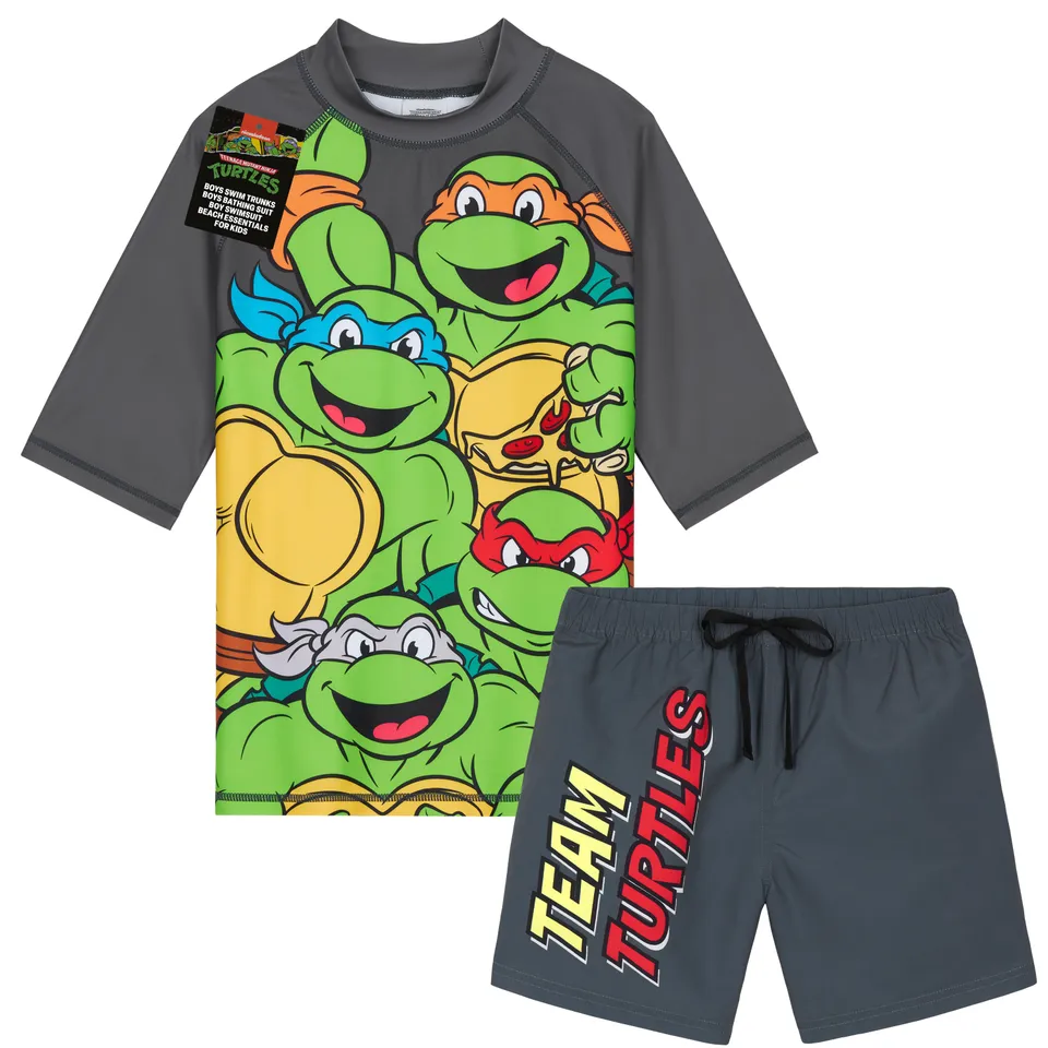 tortues-ninja-maillot-gar-on-2-pi-ces-11-12-ans-rashguard image 1