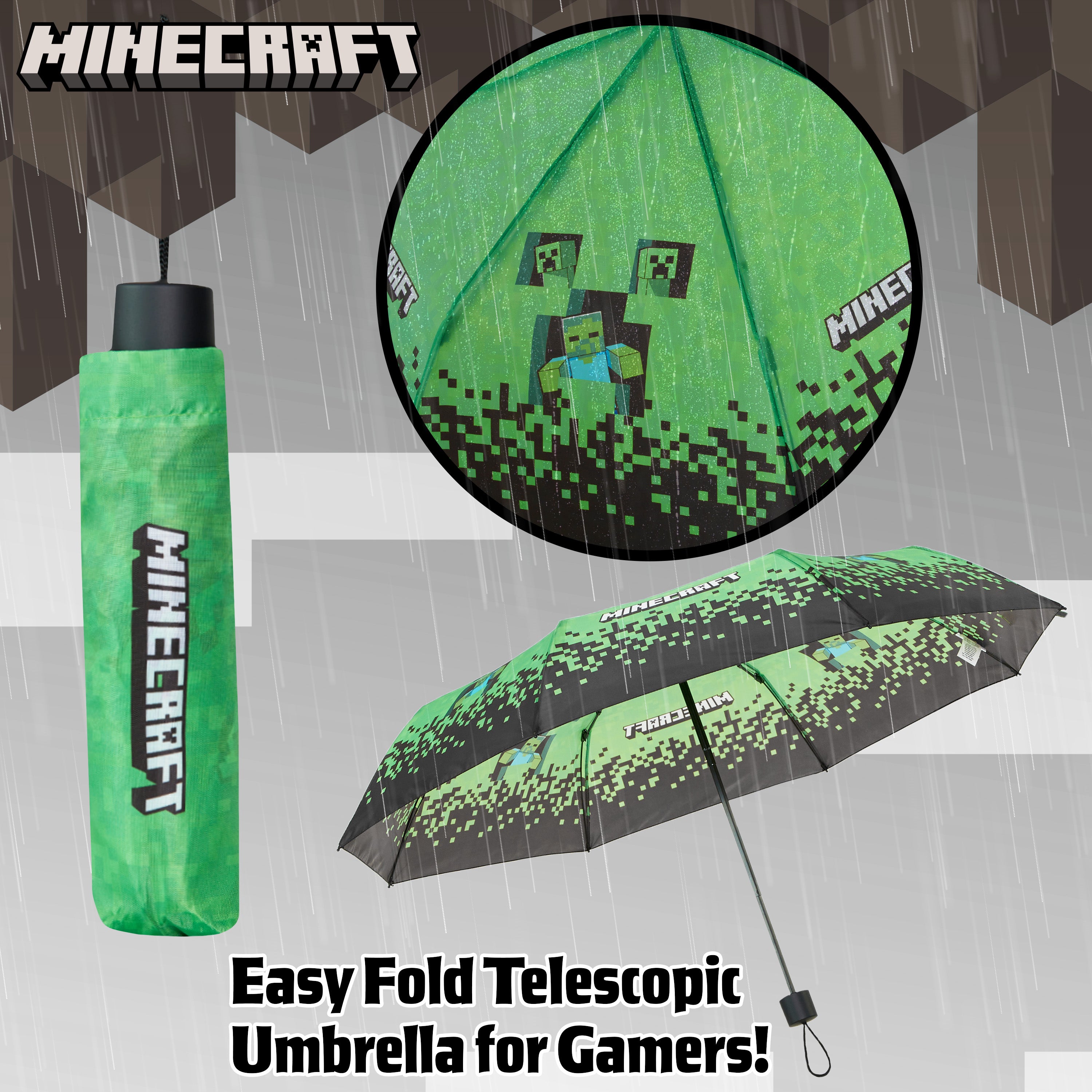 minecraft-parapluie-enfant-pliable-t-lescopique-l-ger-bouton-auto image 3