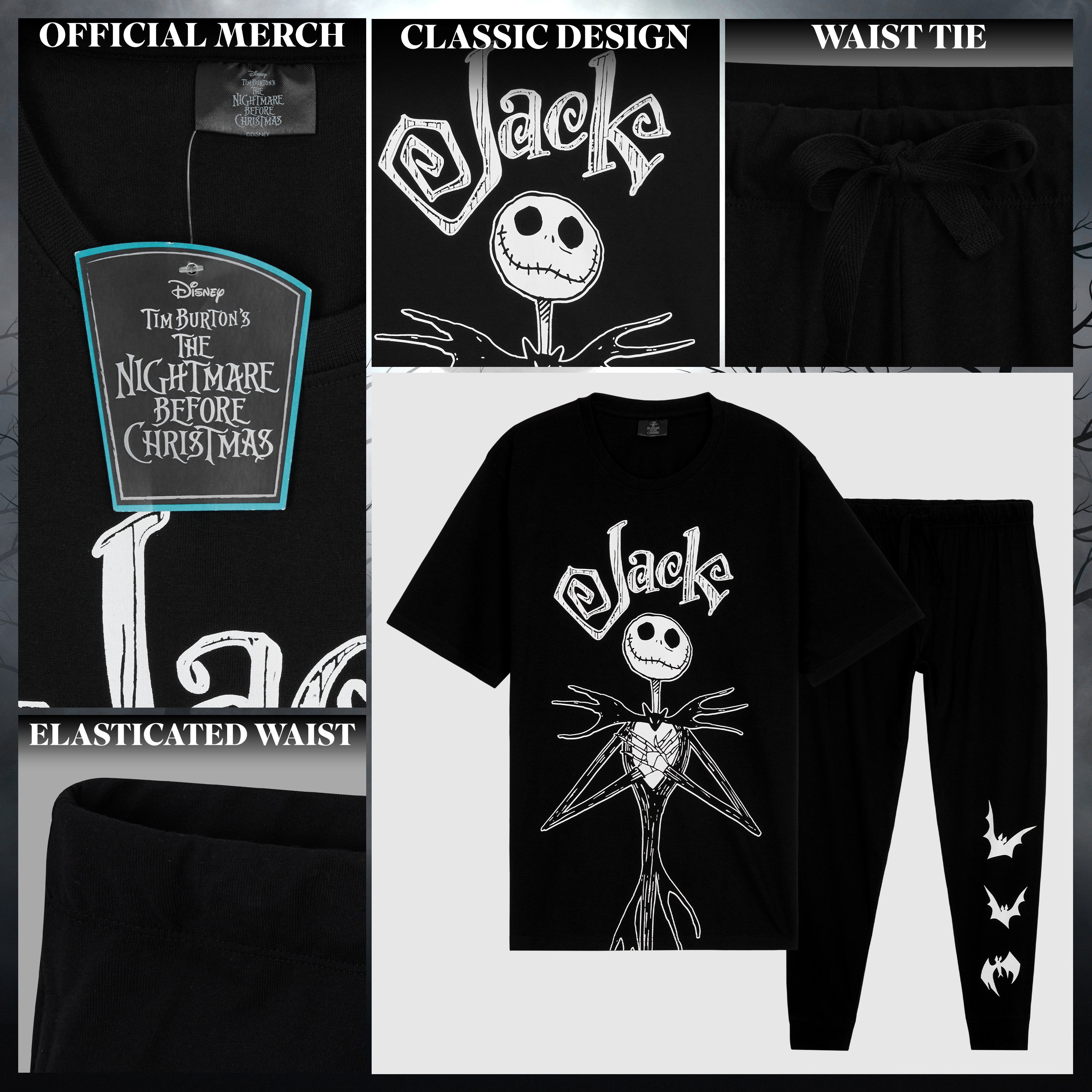 disney-pyjama-homme-jack-skellington-coton-ensemble-nuit image 5