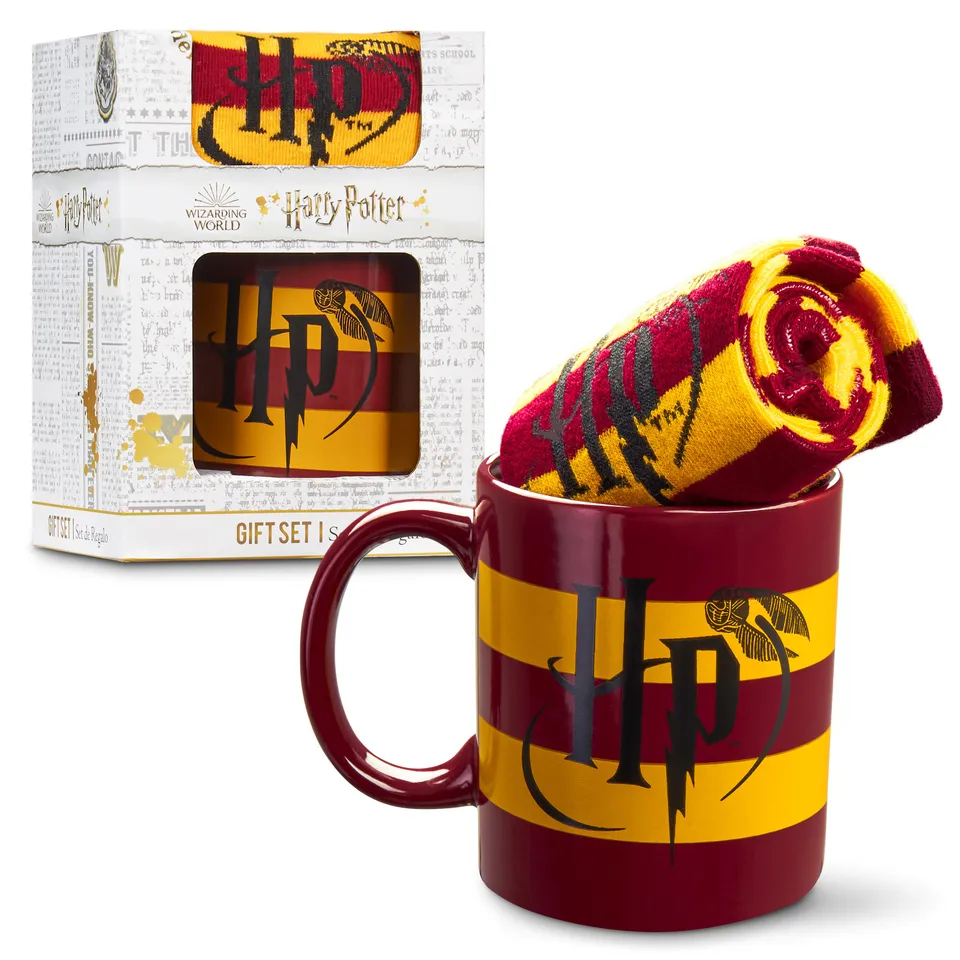 harry-potter-coffret-mug-c-ramique-325ml-chaussettes-jaune image 1