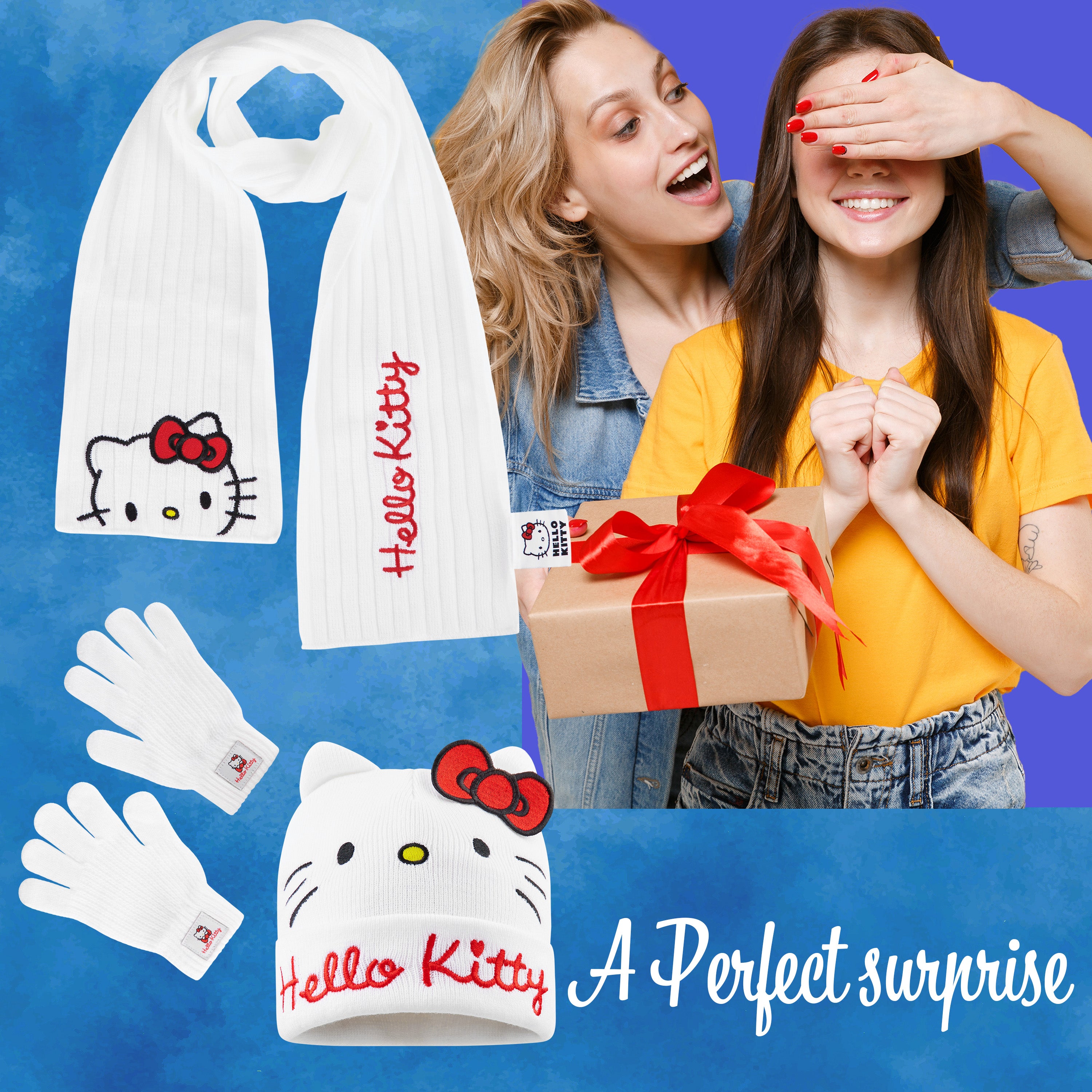 hello-kitty-ensemble-hiver-fille-bonnet-charpe-gants-3-pi-ces image 2