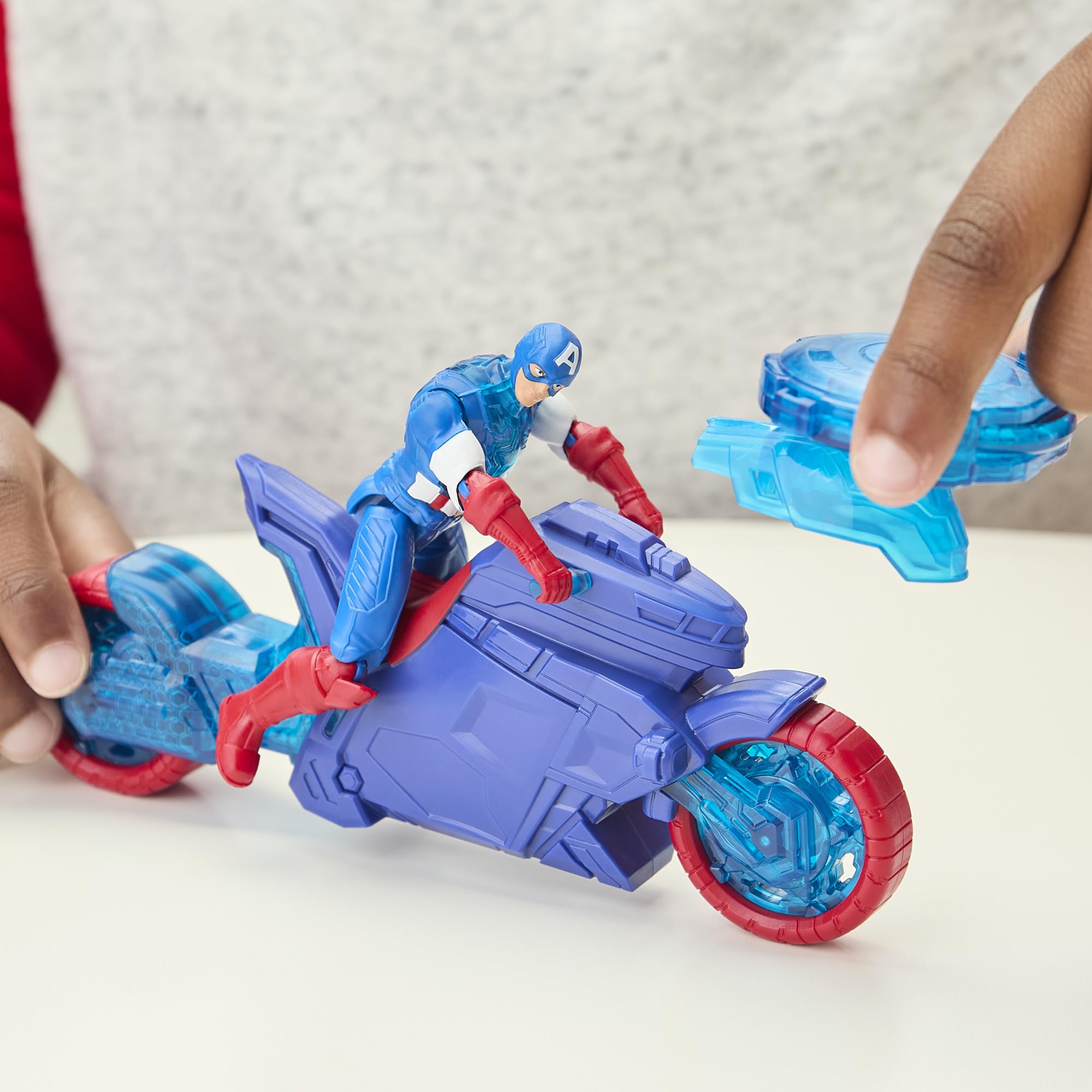 marvel-epic-world-of-action-moto-lance-bouclier-captain-america-figurine-10-cm image 3