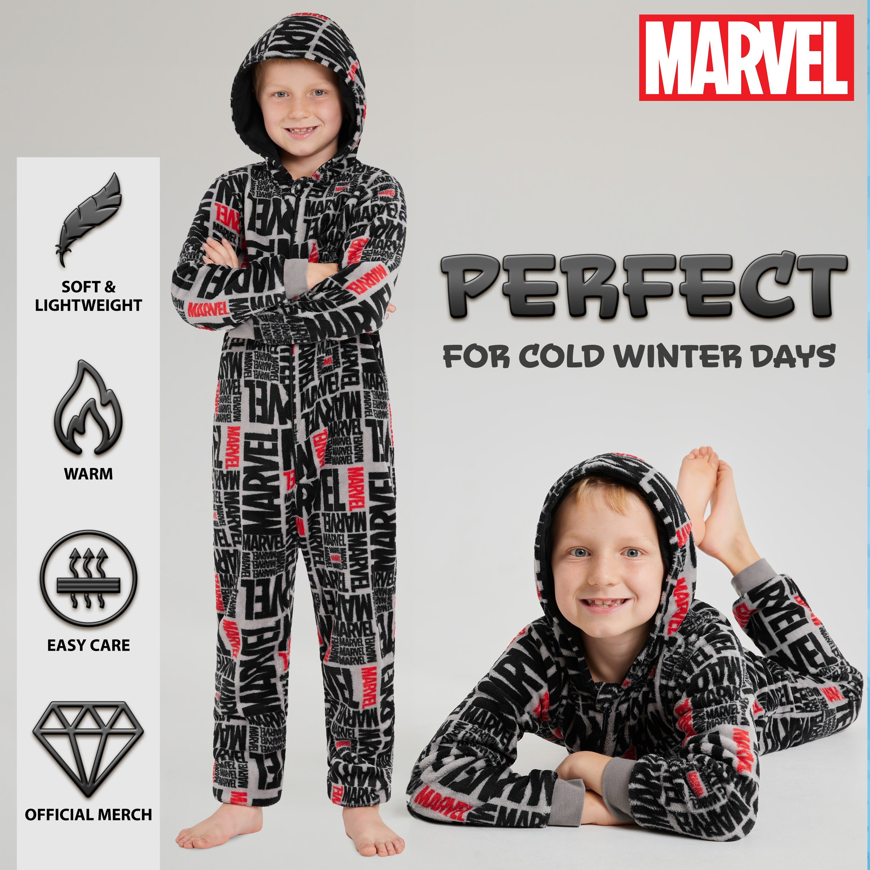 marvel-combinaison-pilou-gar-on-polaire-capuche-9-10-ans image 5